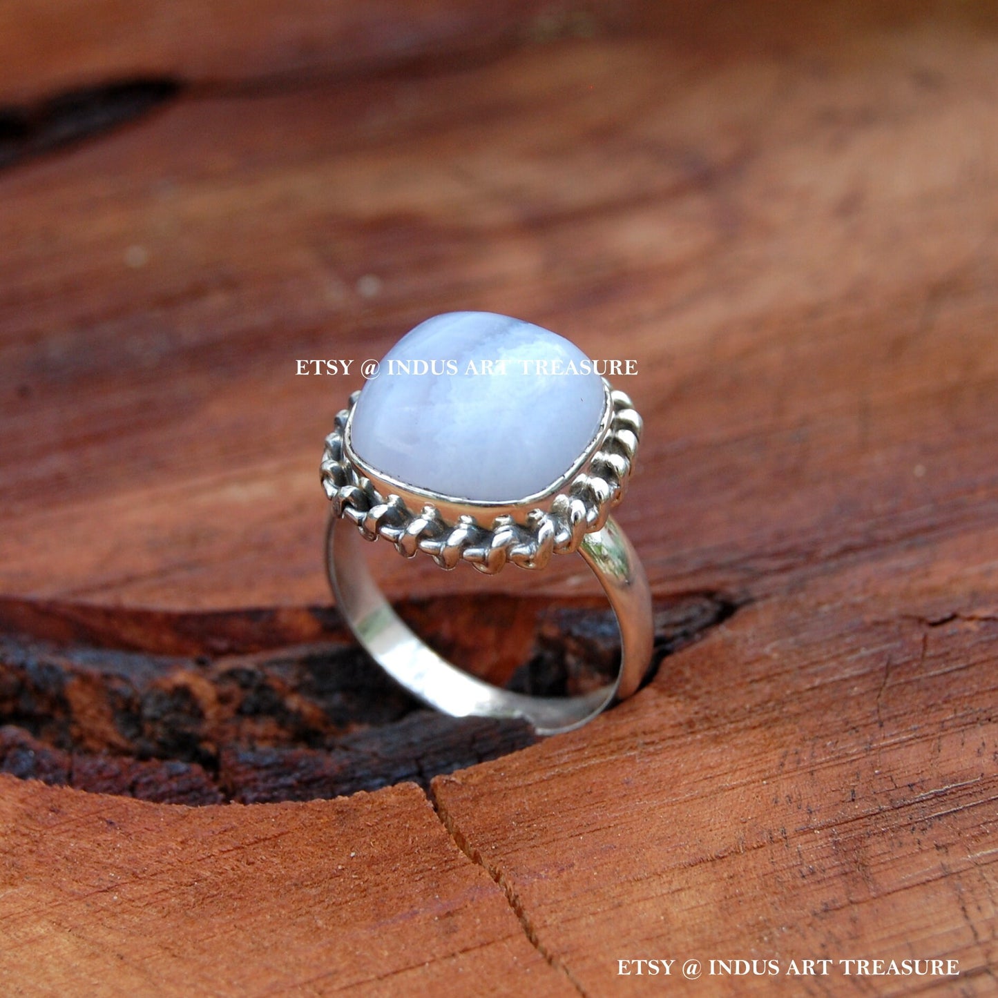 Blue Lace Agate Ring