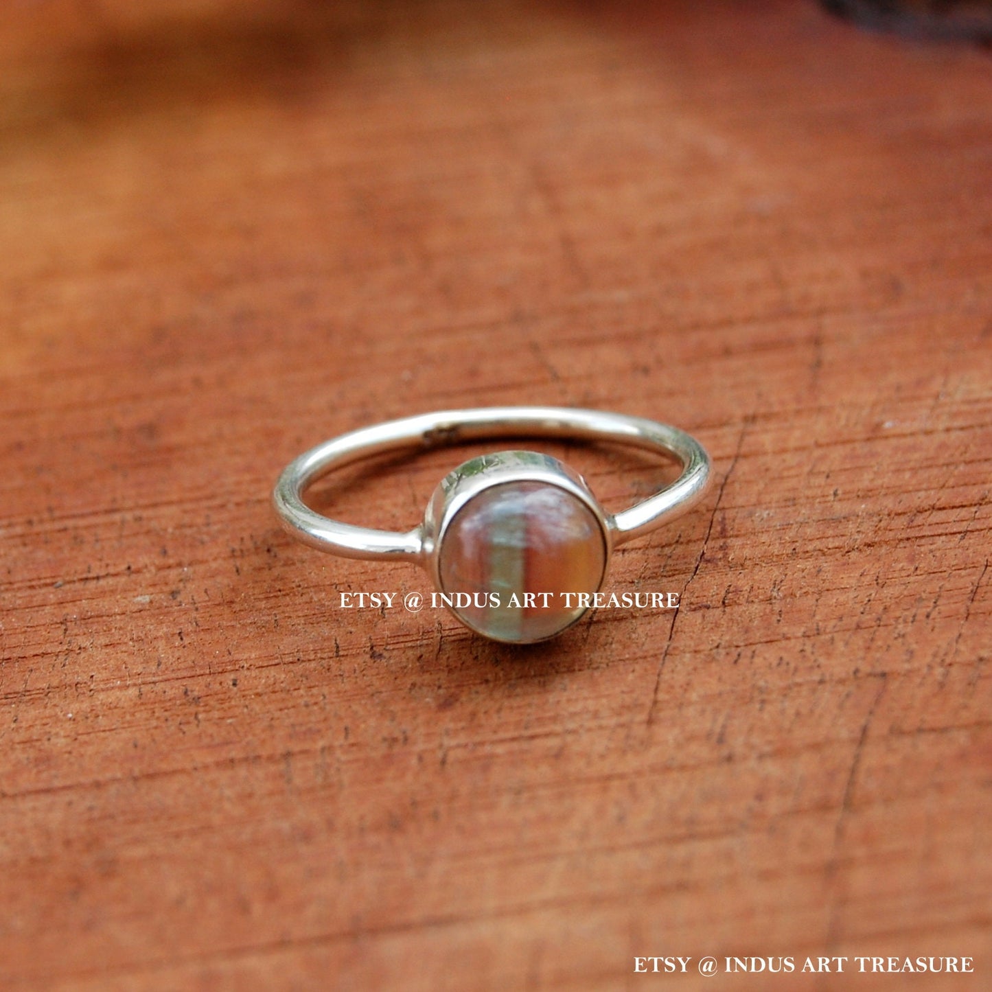 Multi Color Fluorite Ring