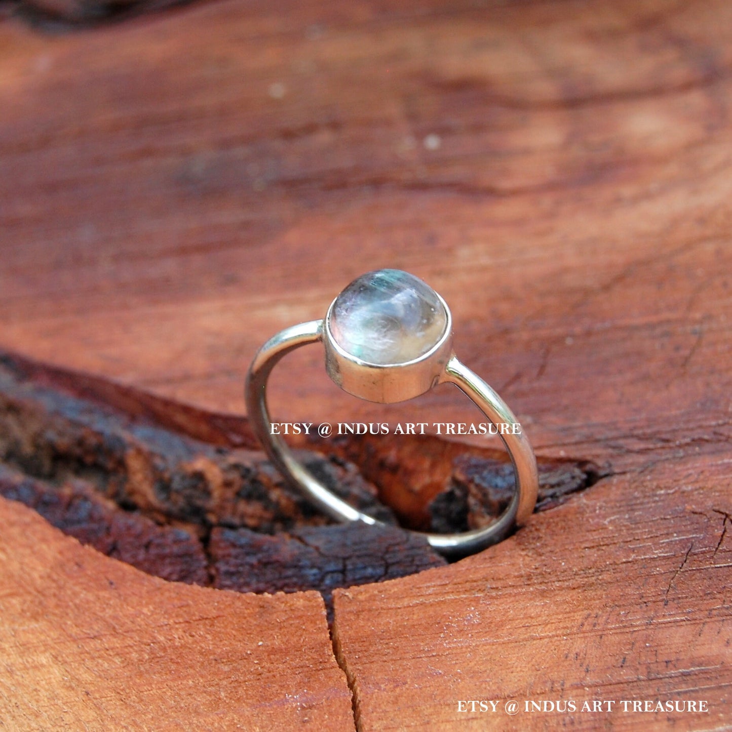 Multi Color Fluorite Ring