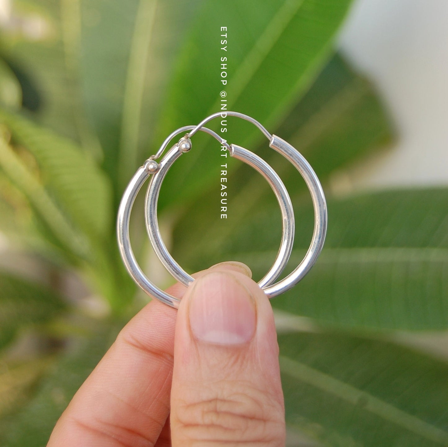 Silver Hoop Earrings