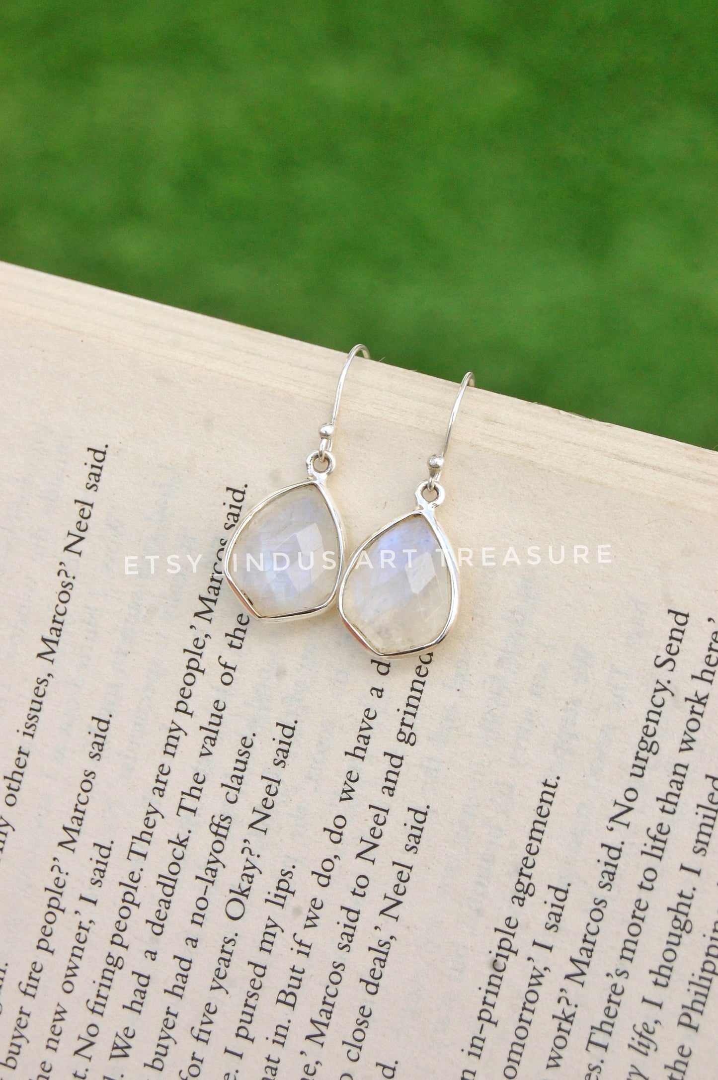 Rainbow Moonstone Earrings