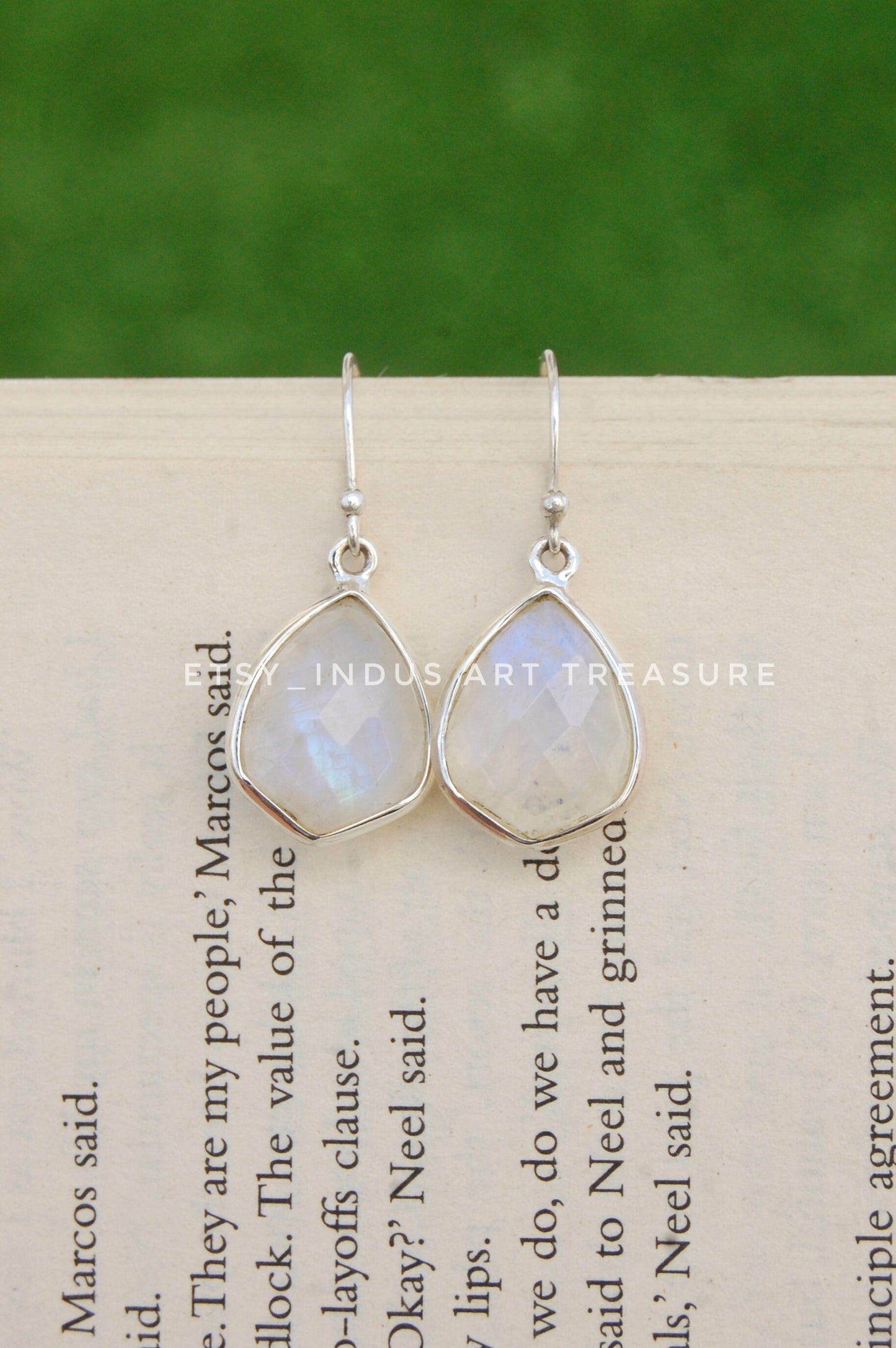Rainbow Moonstone Earrings