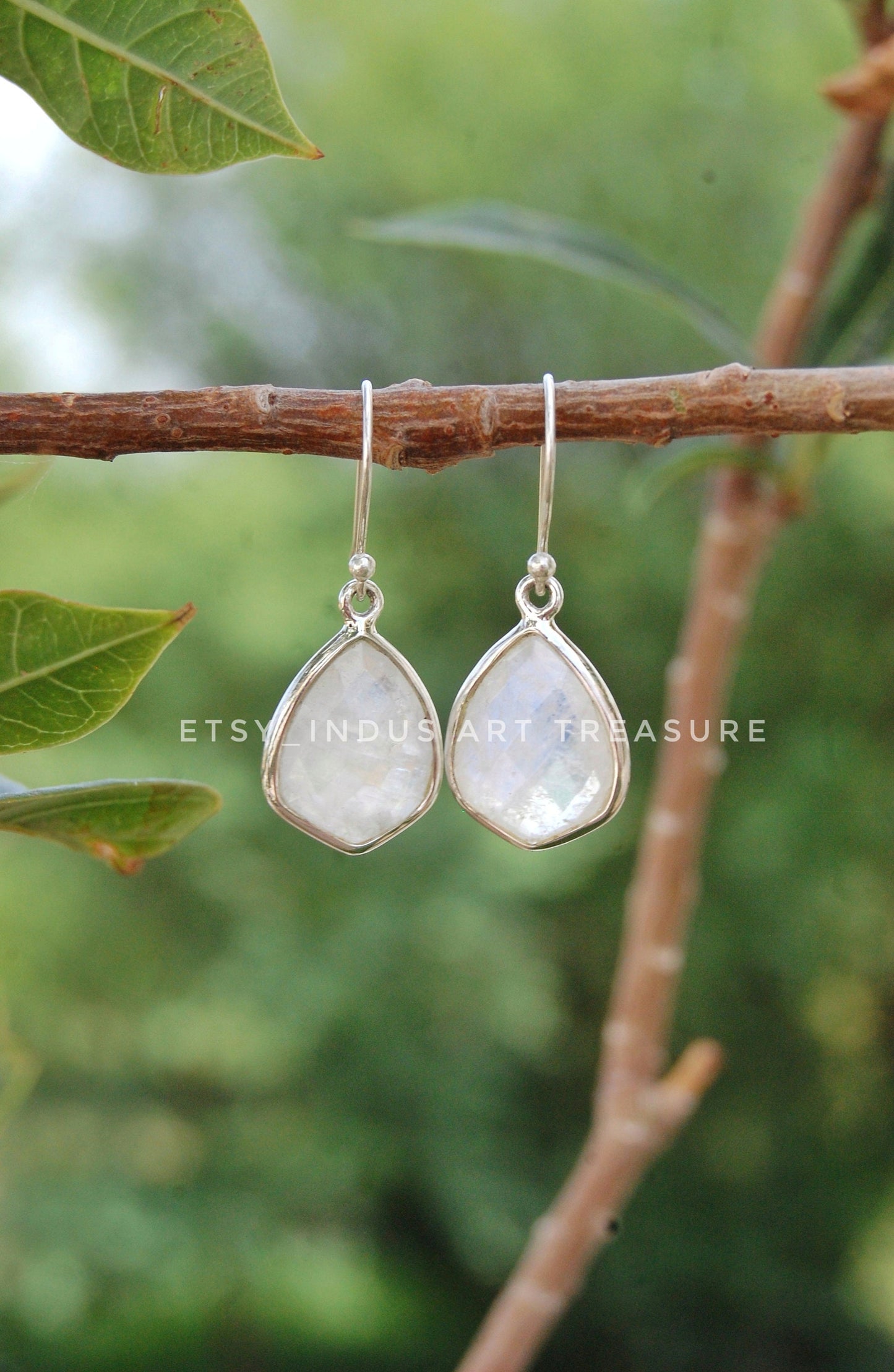 Rainbow Moonstone Earrings