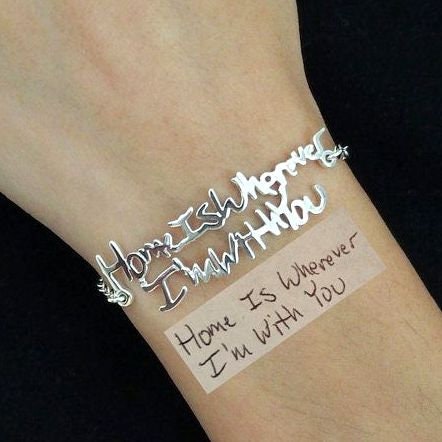 Custom Actual Handwriting Bracelet