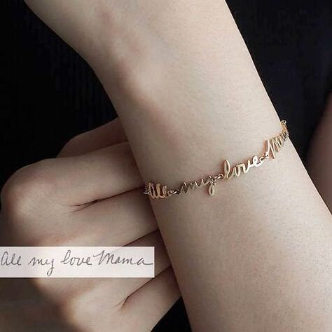 Custom Actual Handwriting Bracelet