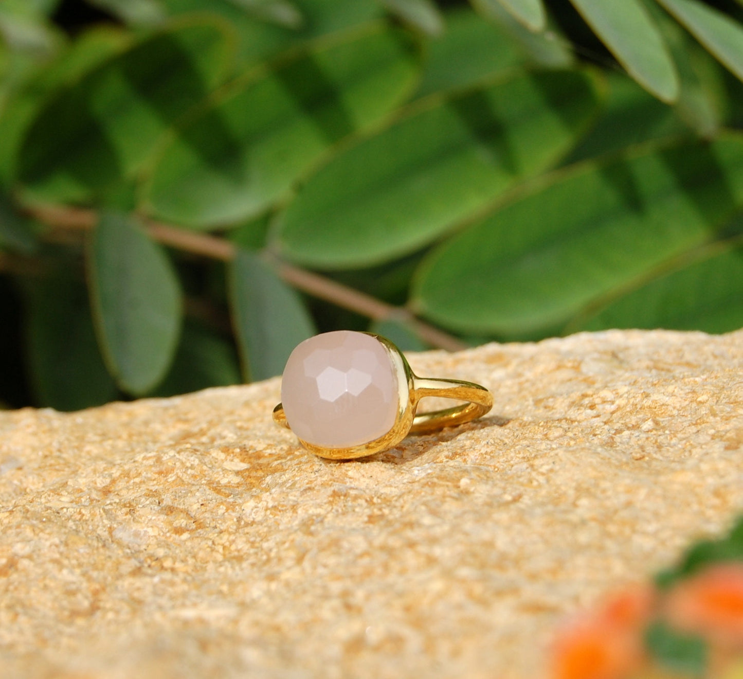 Pink Chalcedony Ring