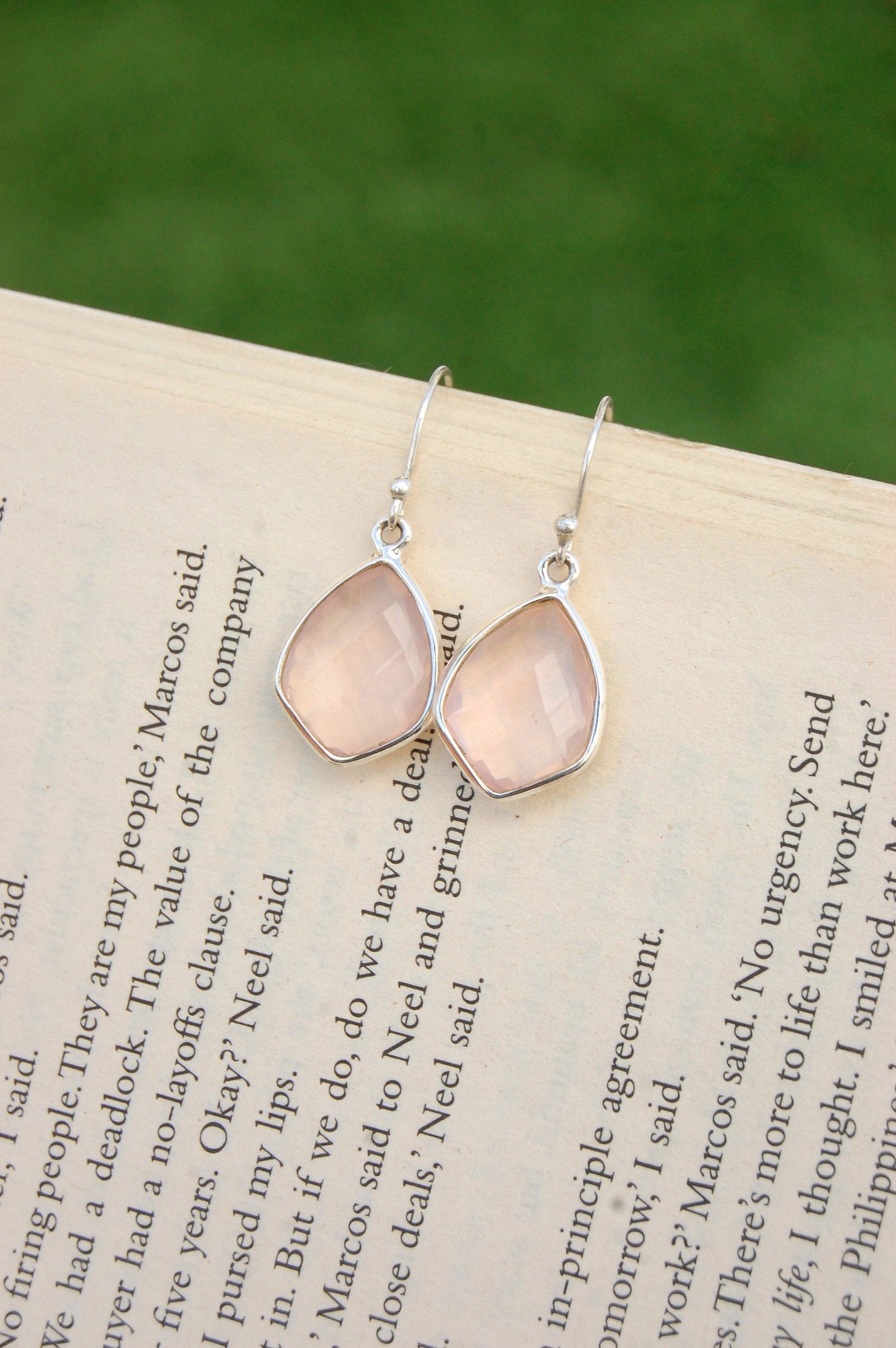 Rose Quartz Small Dangle Earrings