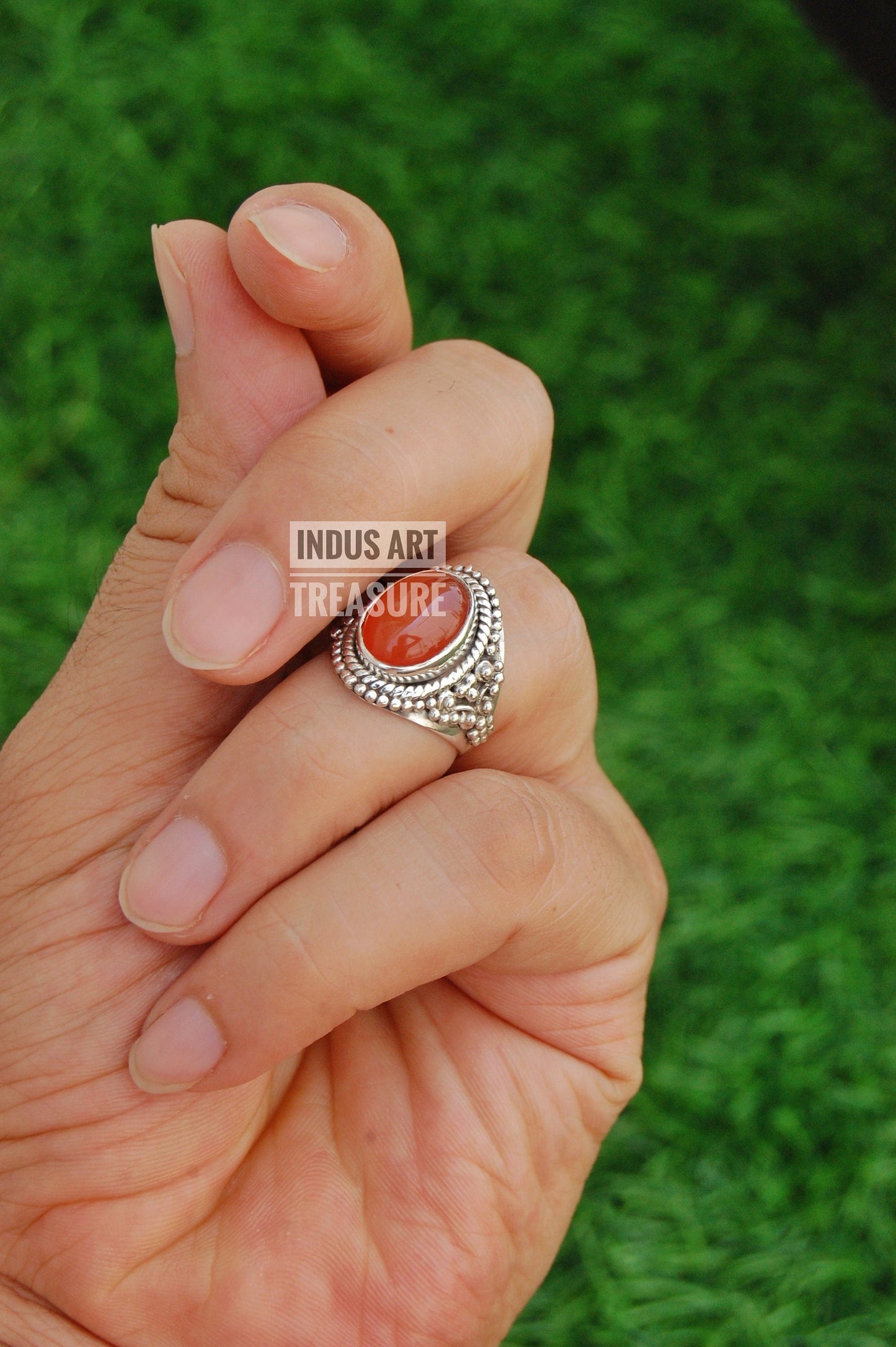 Orange Carnelian Ring