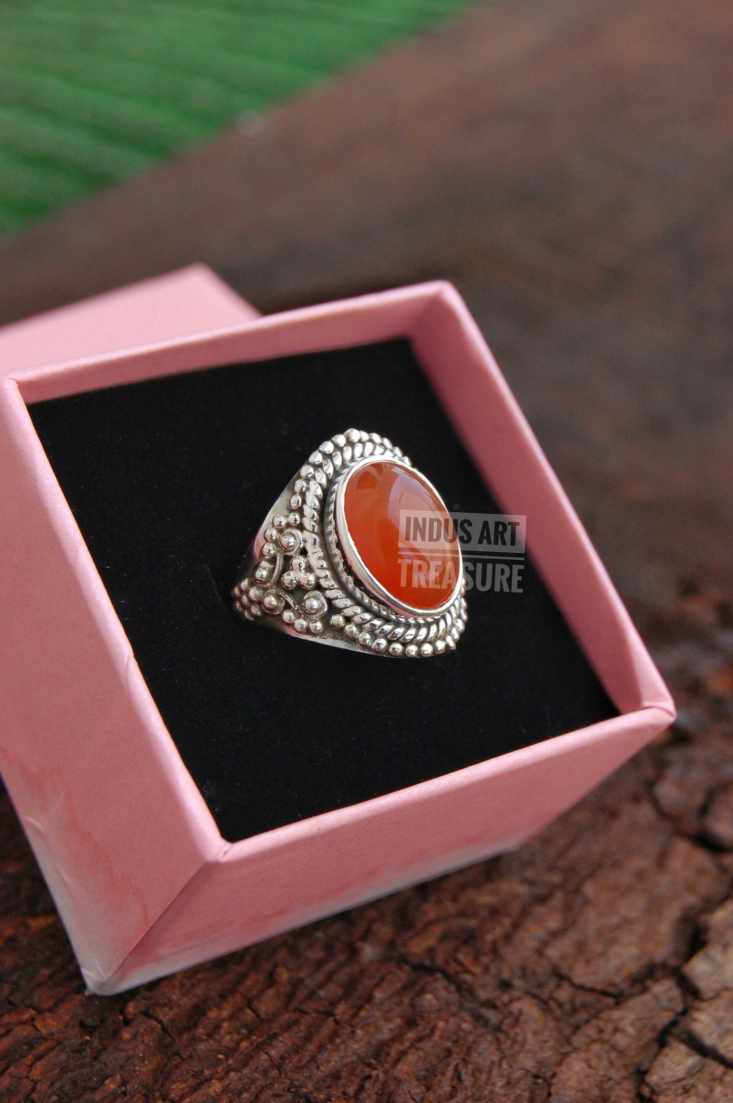 Orange Carnelian Ring