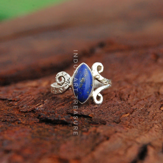 Lapis Lazuli Boho Ring