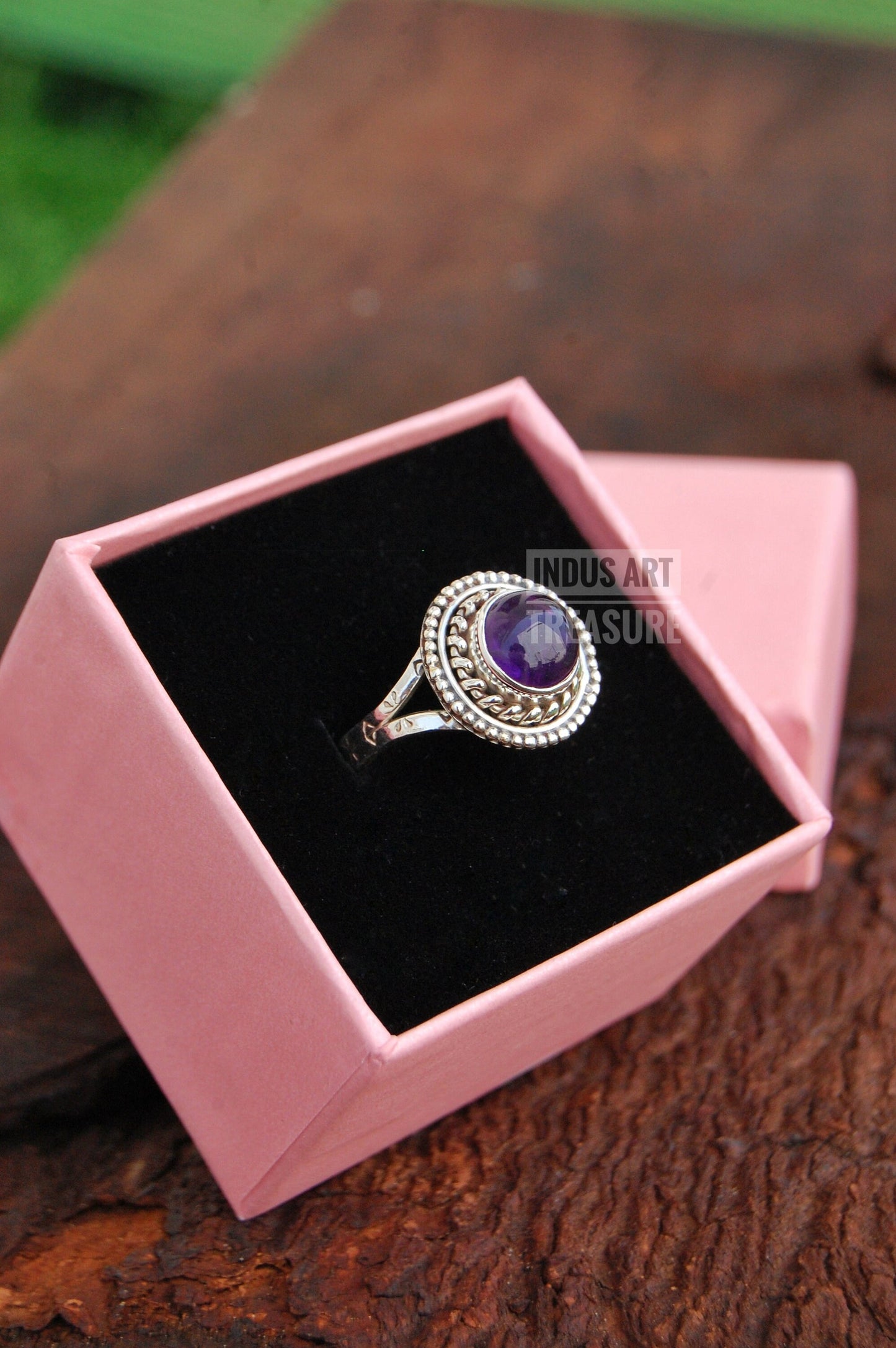 Amethyst Boho Ring,