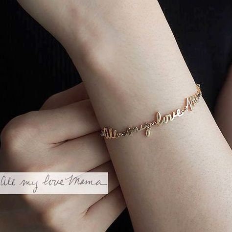 Custom Actual Handwriting Bracelet