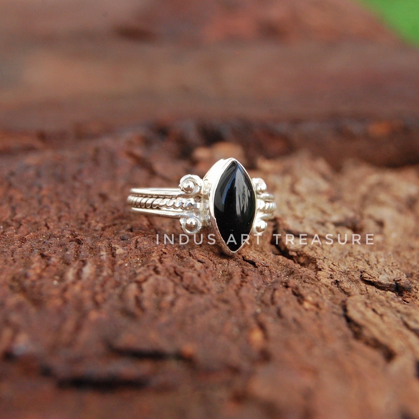 Black Onyx Boho Ring