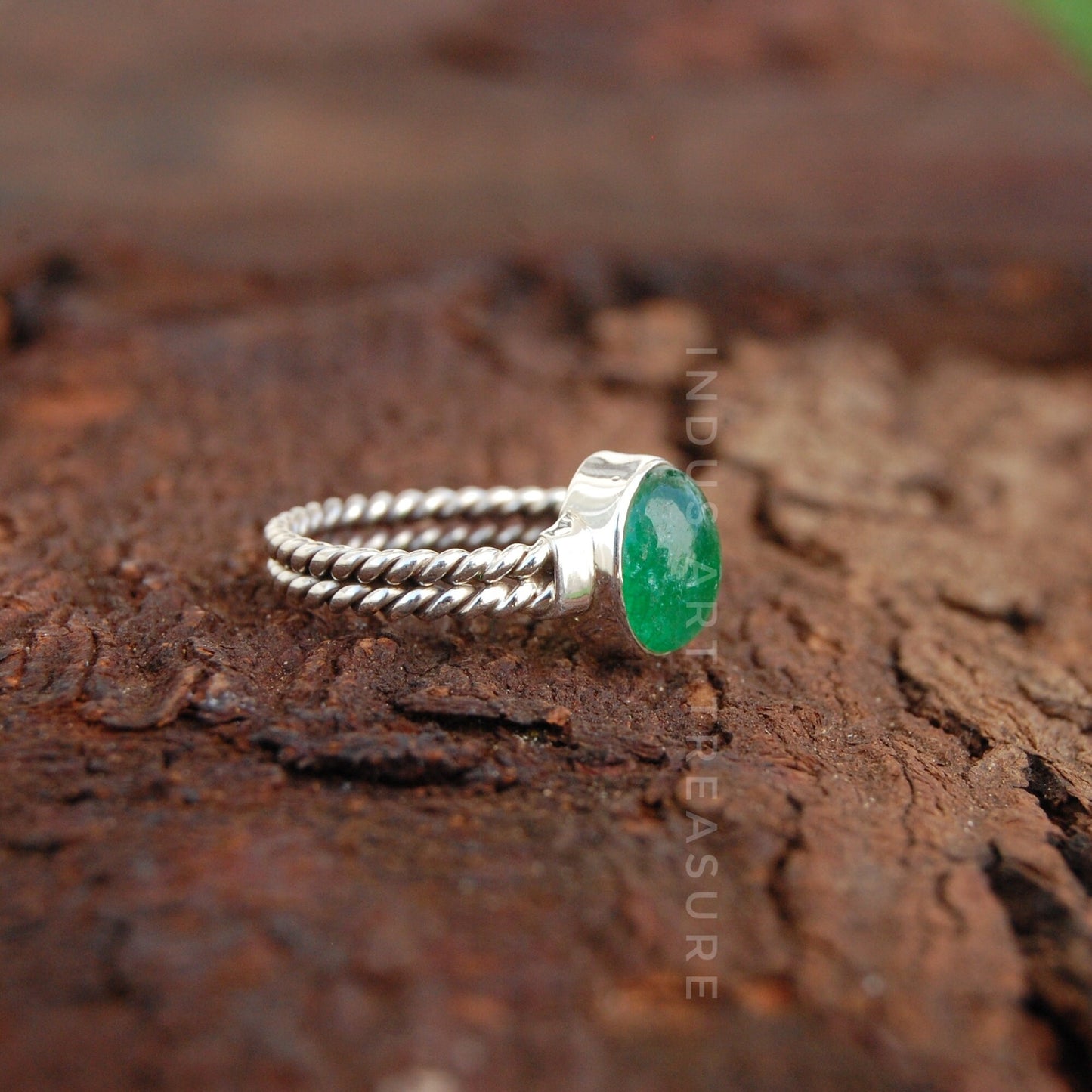 Healing Jade Stone Boho Ring