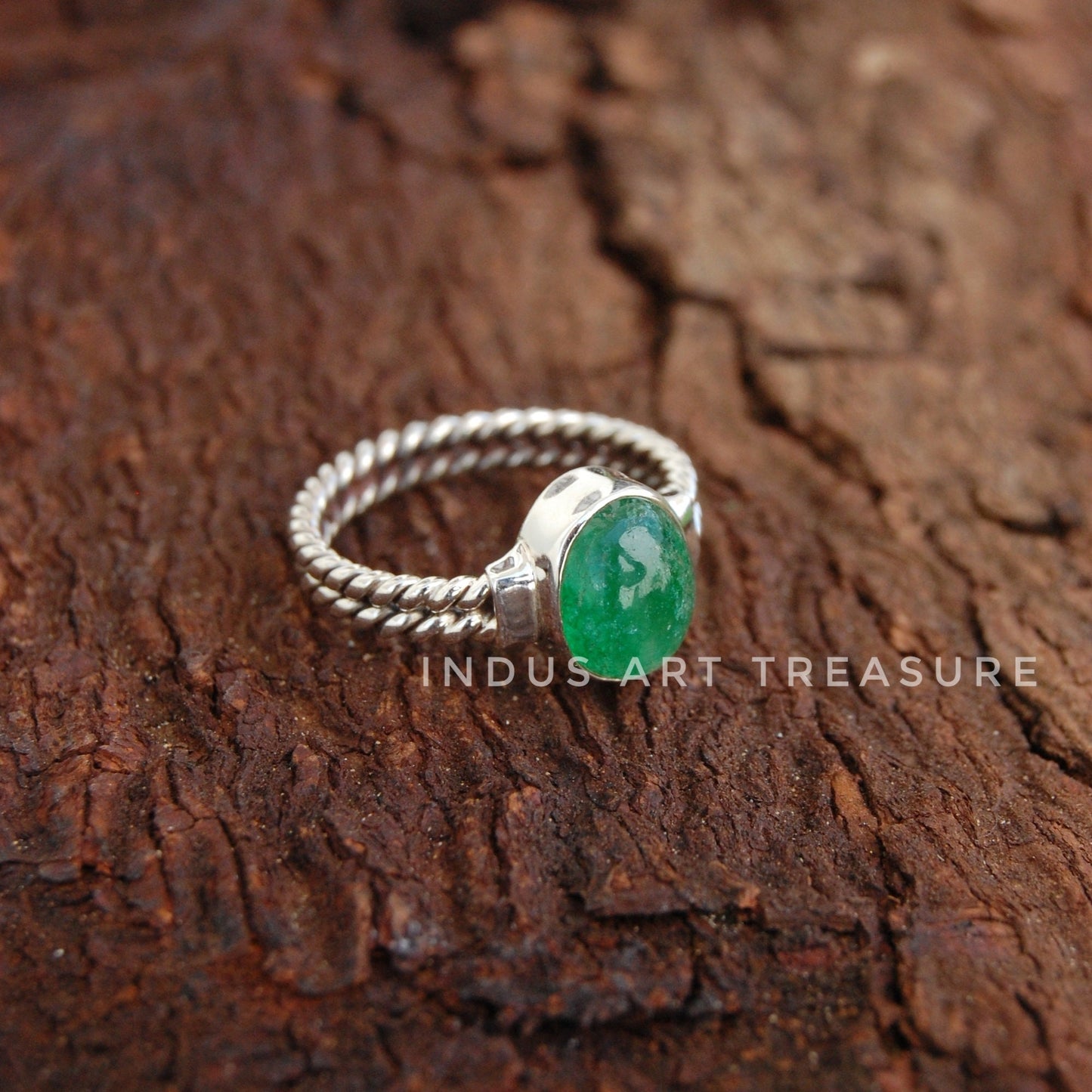 Healing Jade Stone Boho Ring
