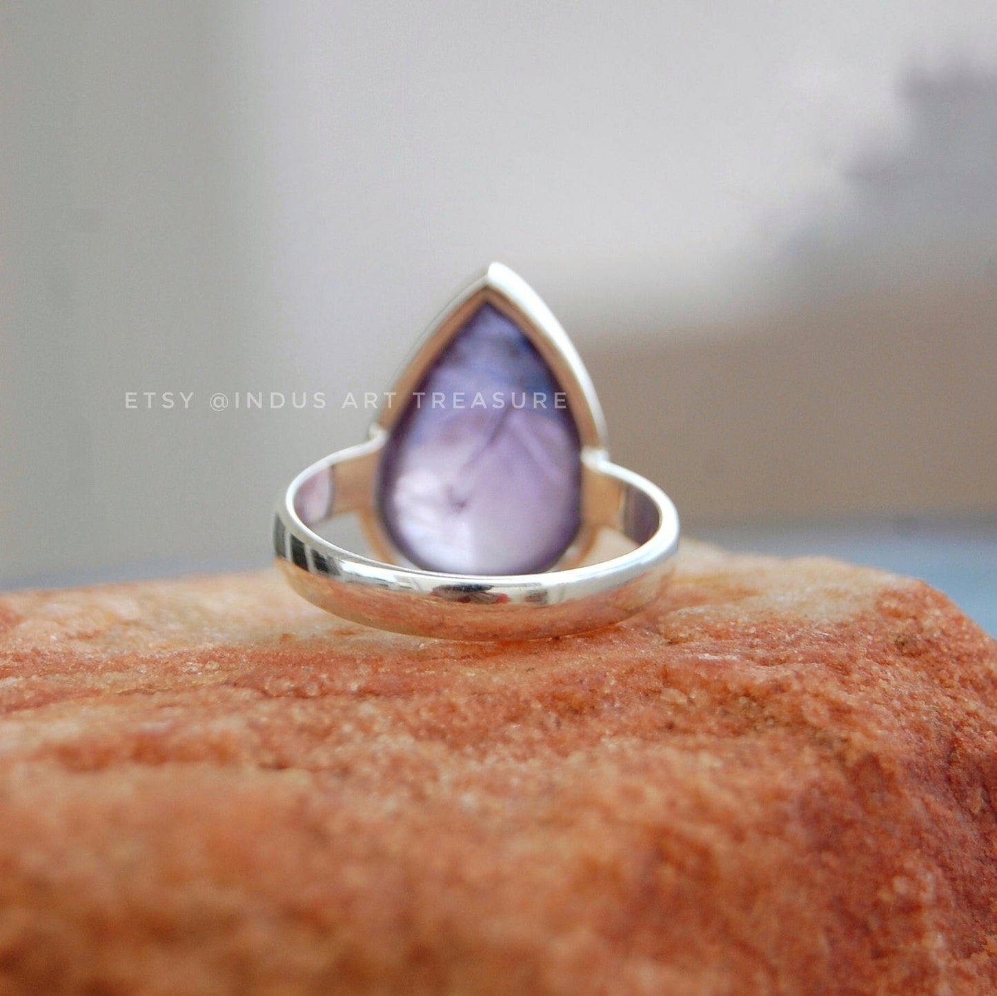 Amethyst Pear Ring