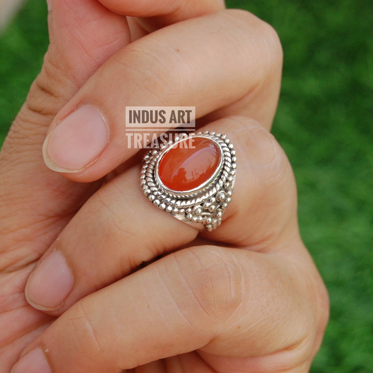 Orange Carnelian Ring
