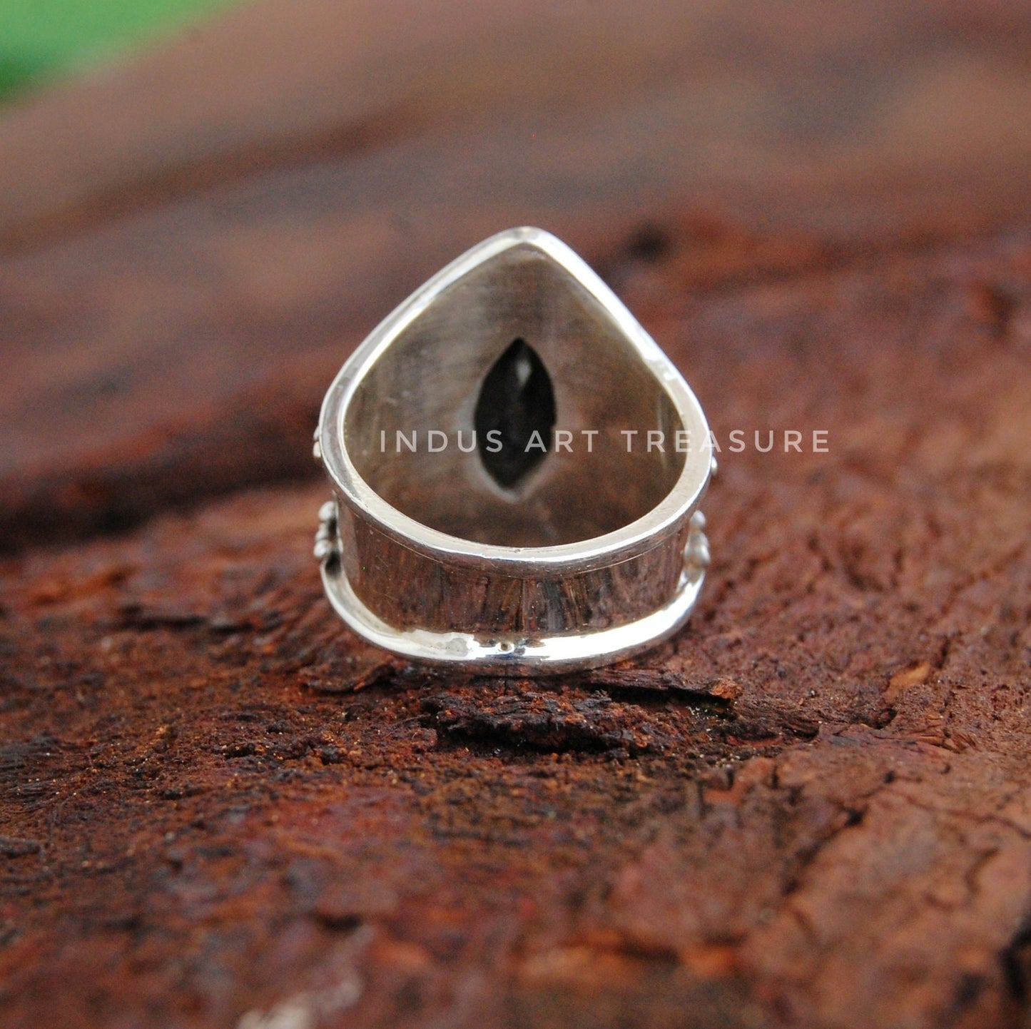 Hematite Boho Ring