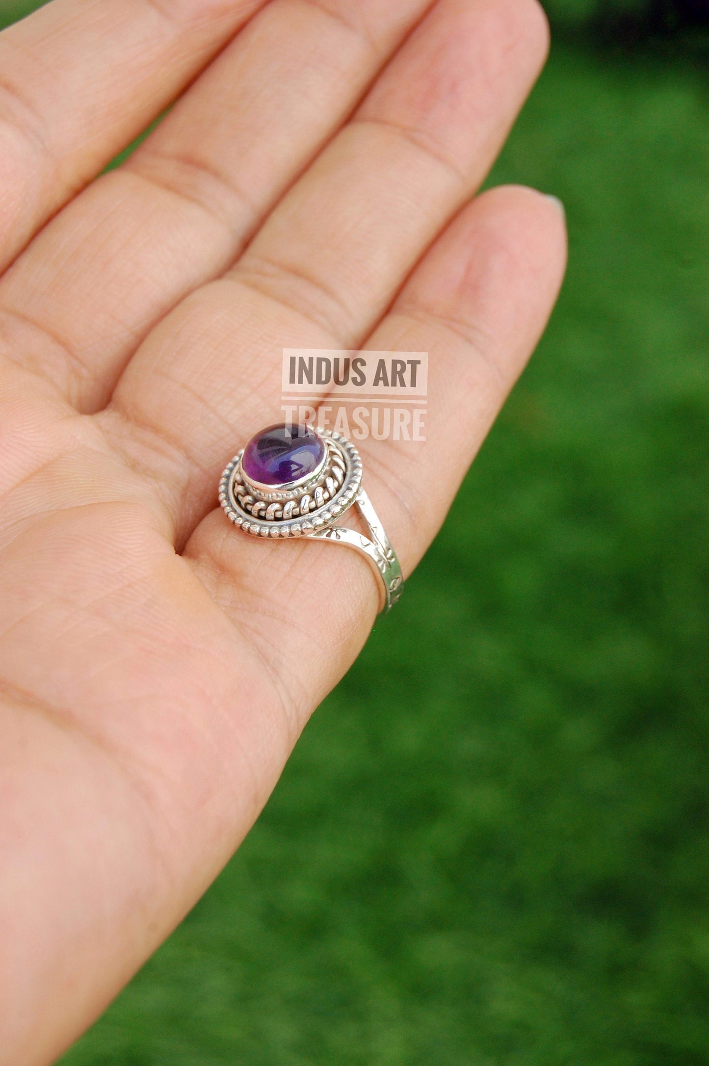 Amethyst Boho Ring,