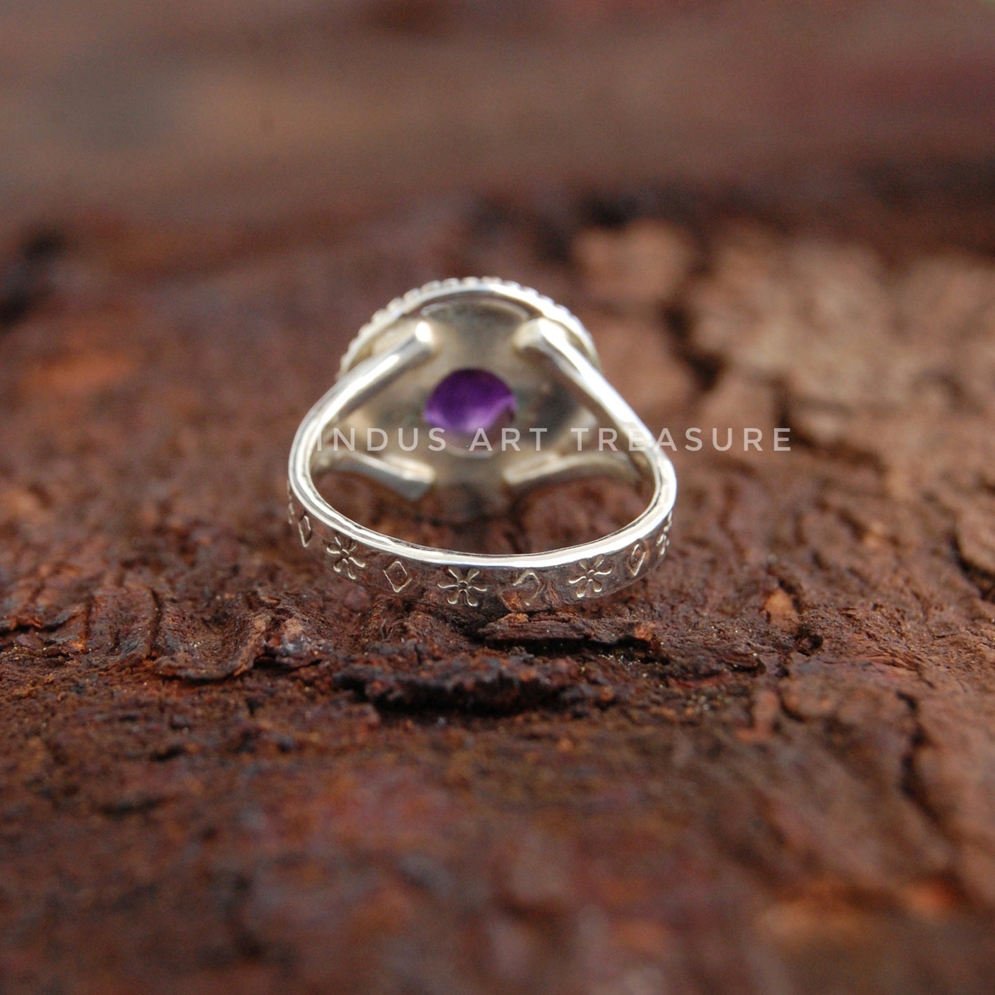 Amethyst Boho Ring,