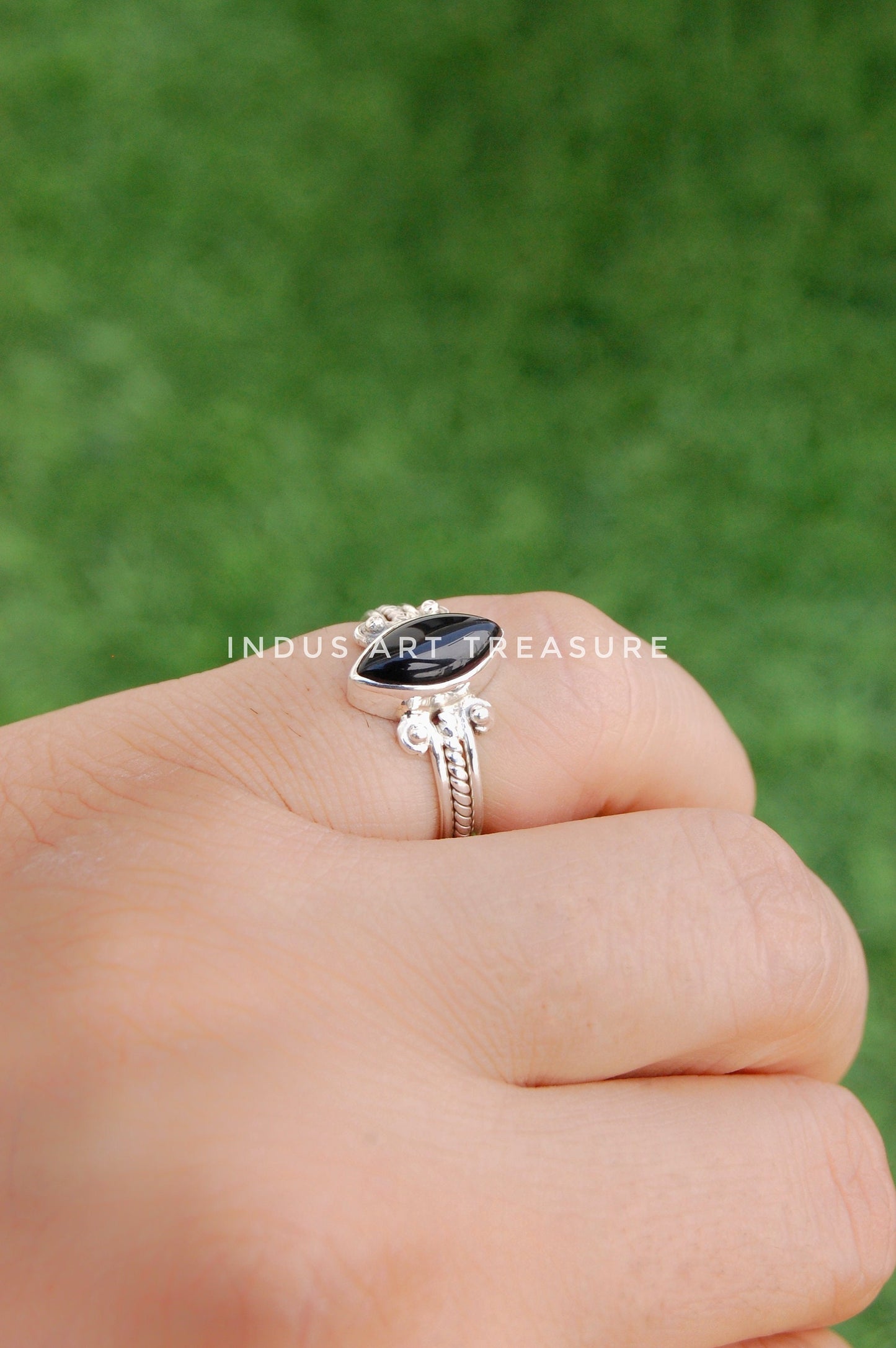 Black Onyx Boho Ring