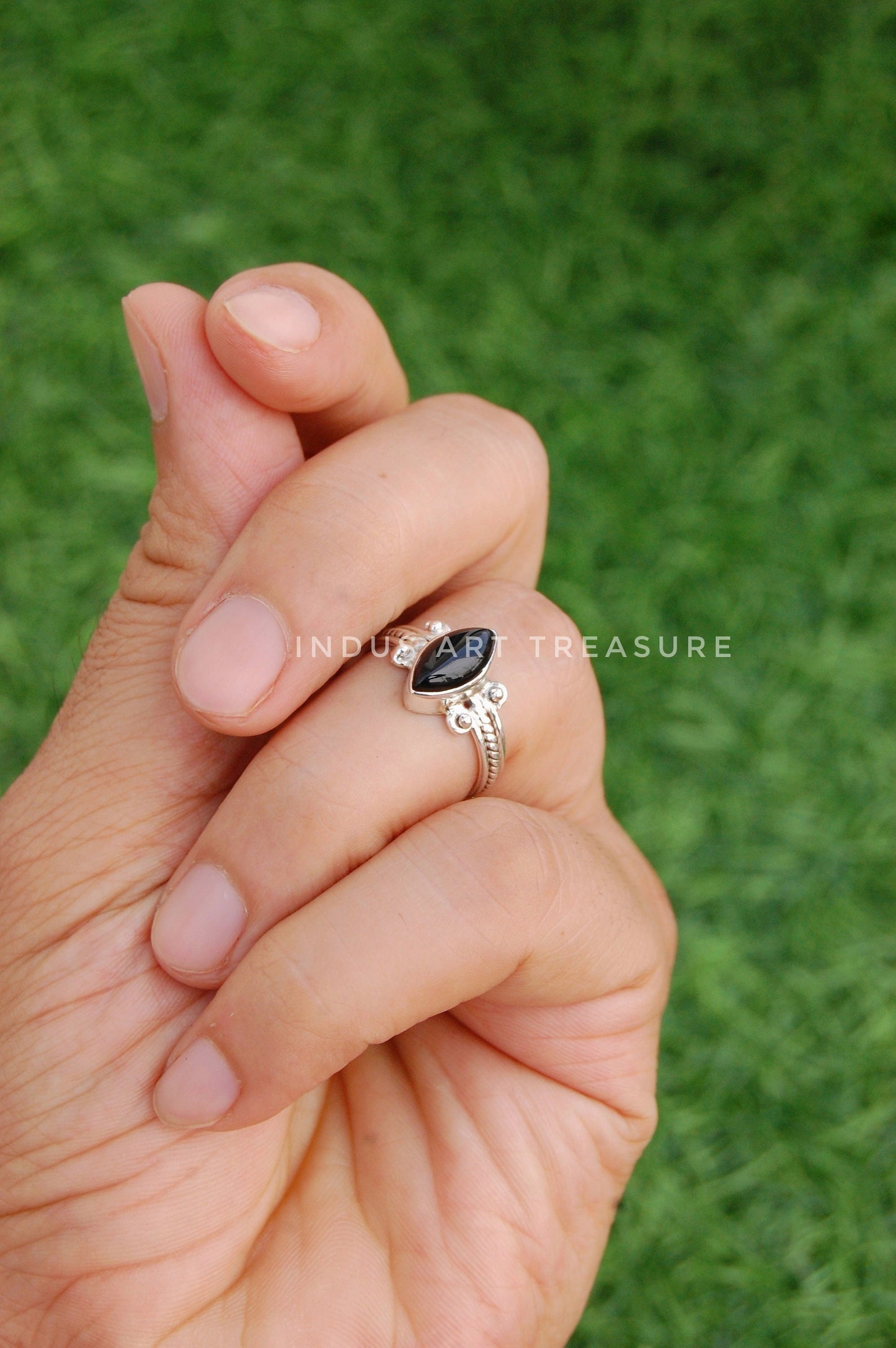Black Onyx Boho Ring