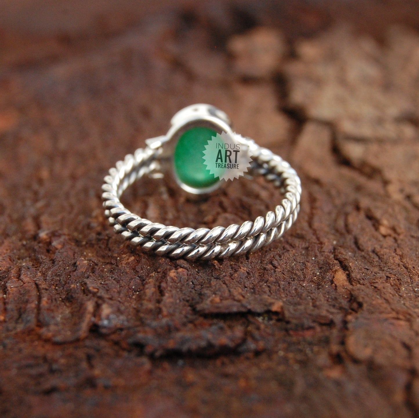 Healing Jade Stone Boho Ring