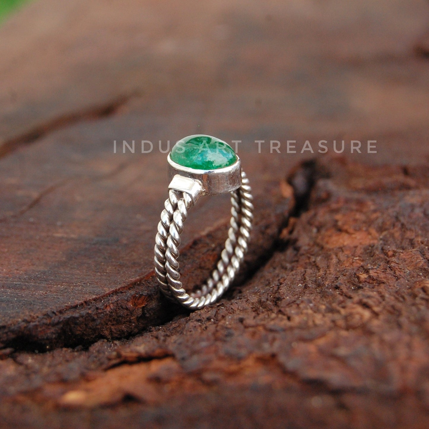 Healing Jade Stone Boho Ring