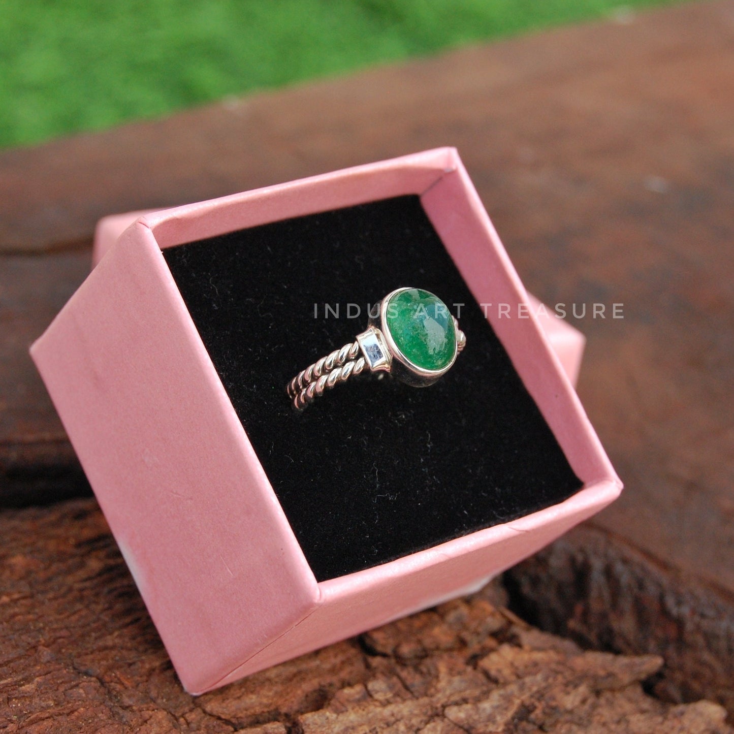 Healing Jade Stone Boho Ring