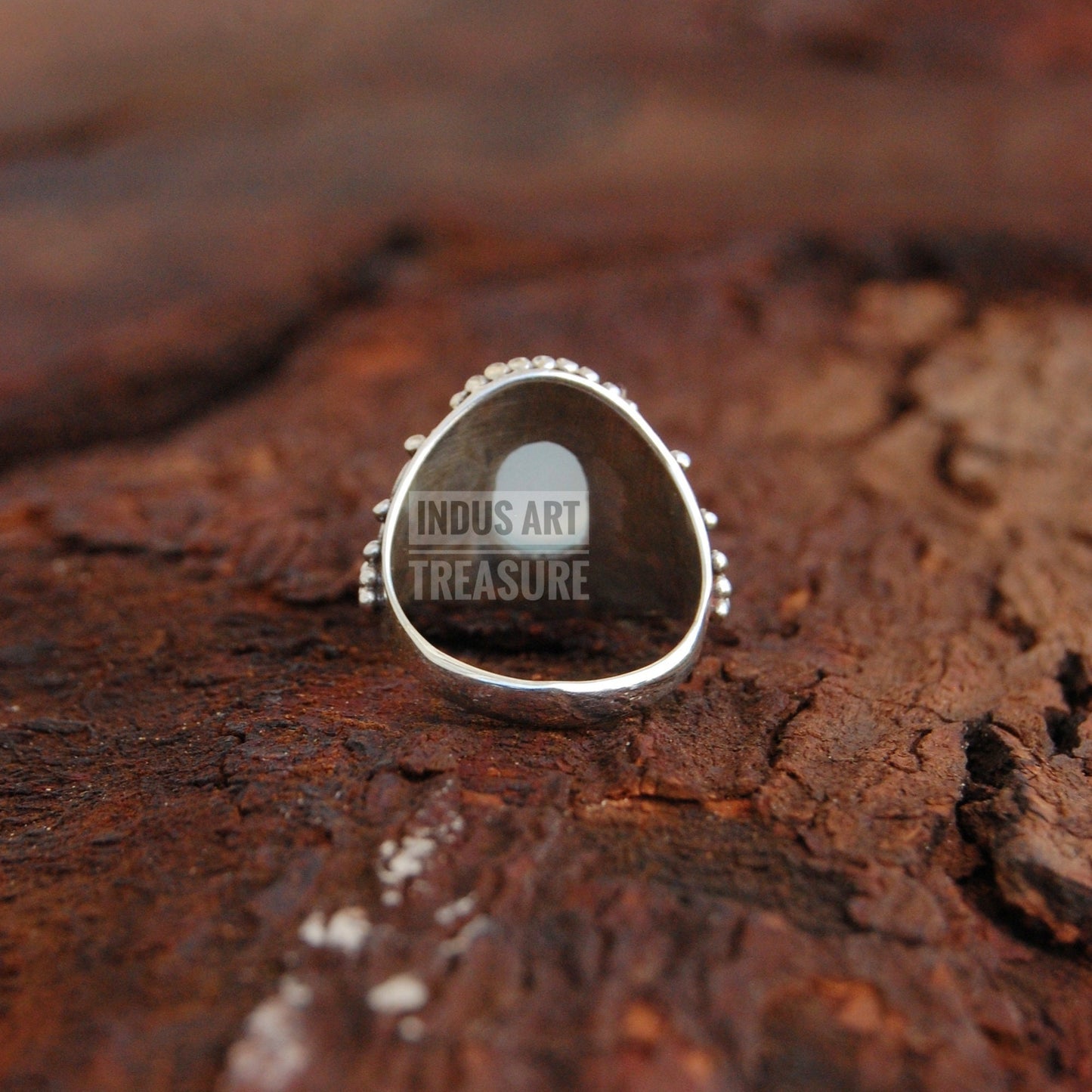 Aqua Chalcedony Boho Ring
