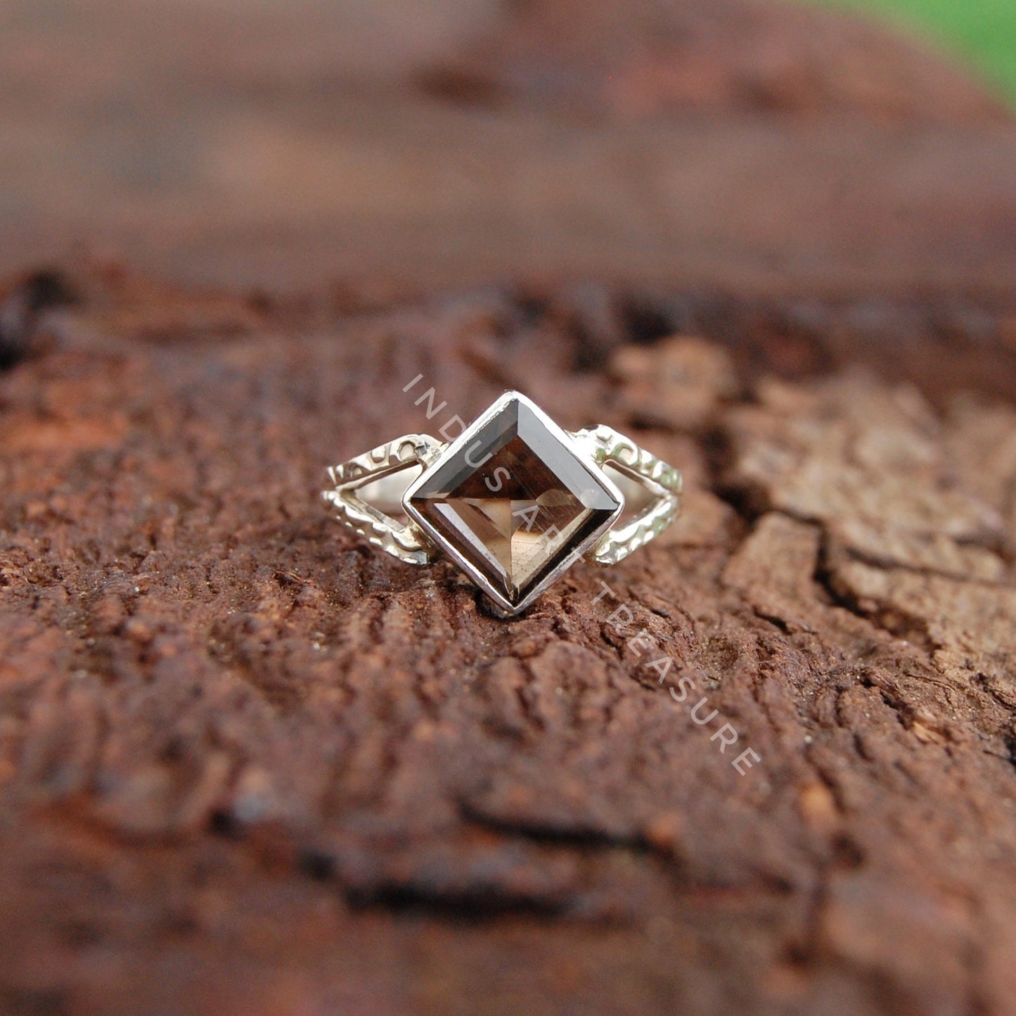 Smoky Quartz Boho Ring