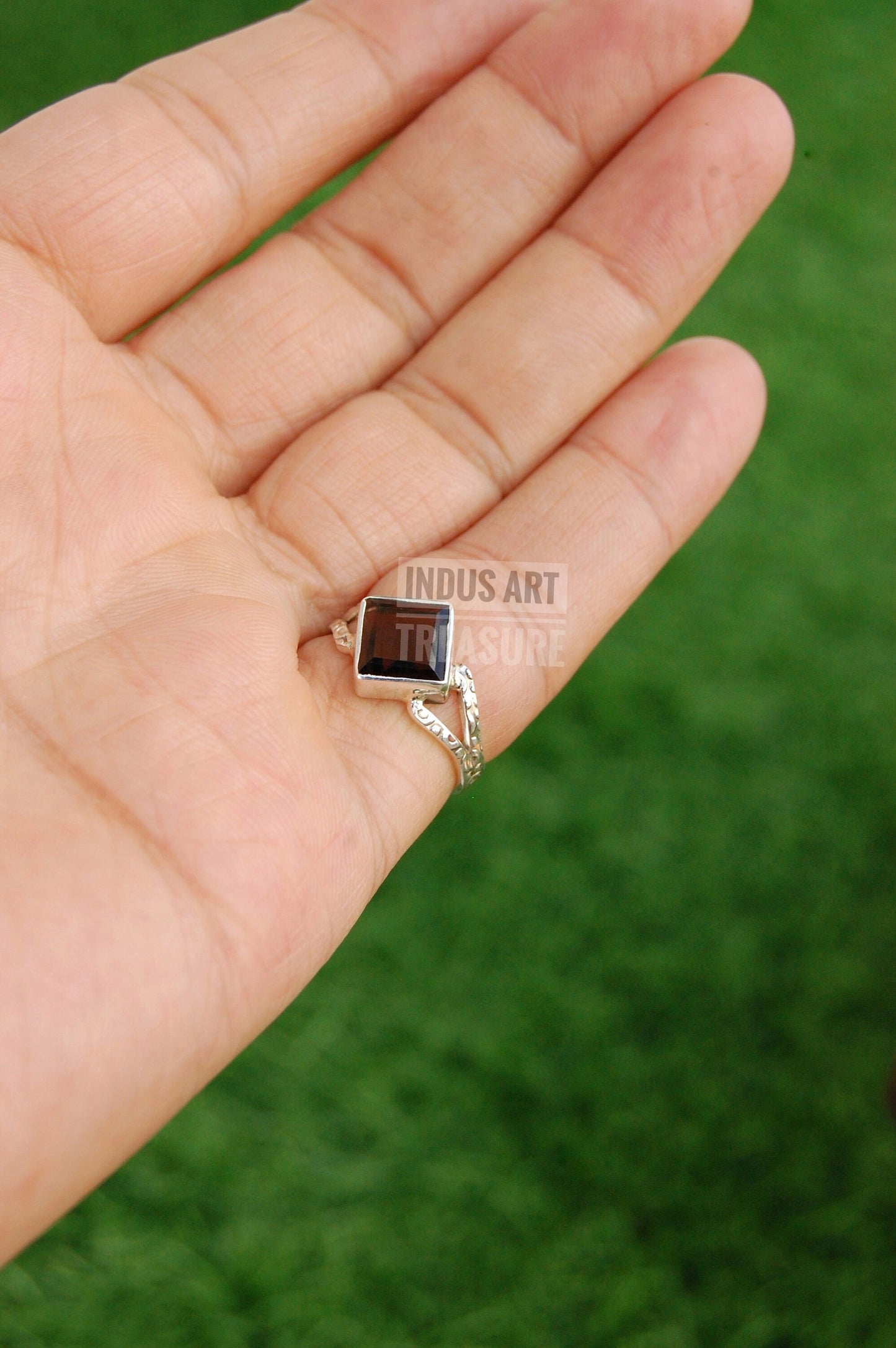 Smoky Quartz Boho Ring