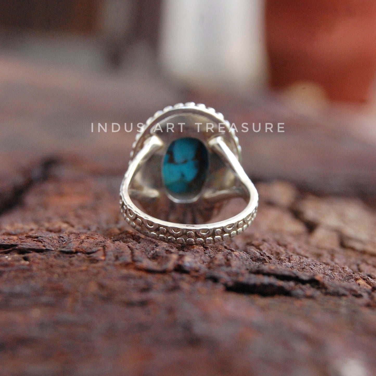 Copper Turquoise Bohemian Ring