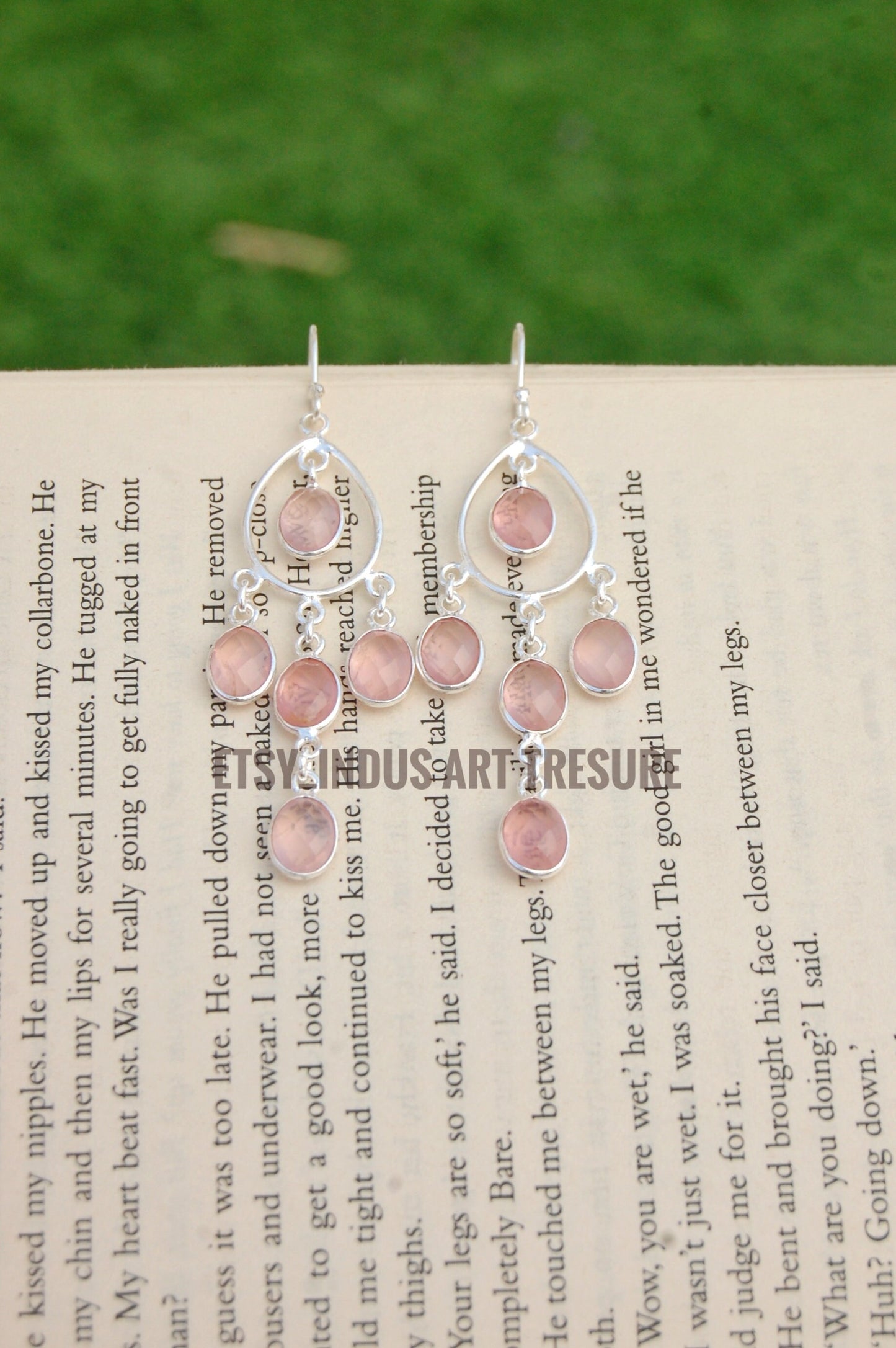 Rose Quartz Dangle Earrings
