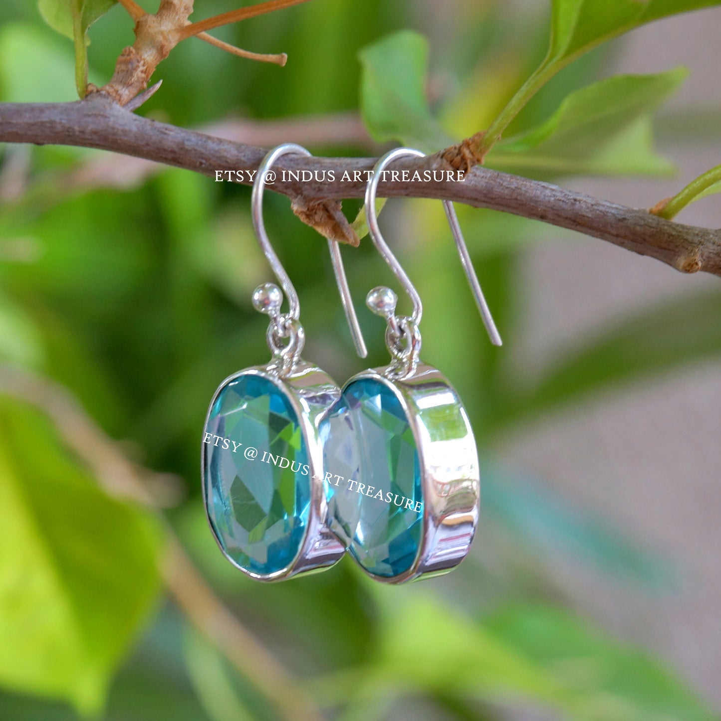 Blue Topaz Earrings