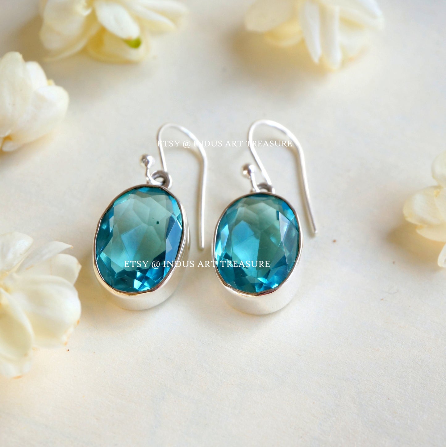 Blue Topaz Earrings