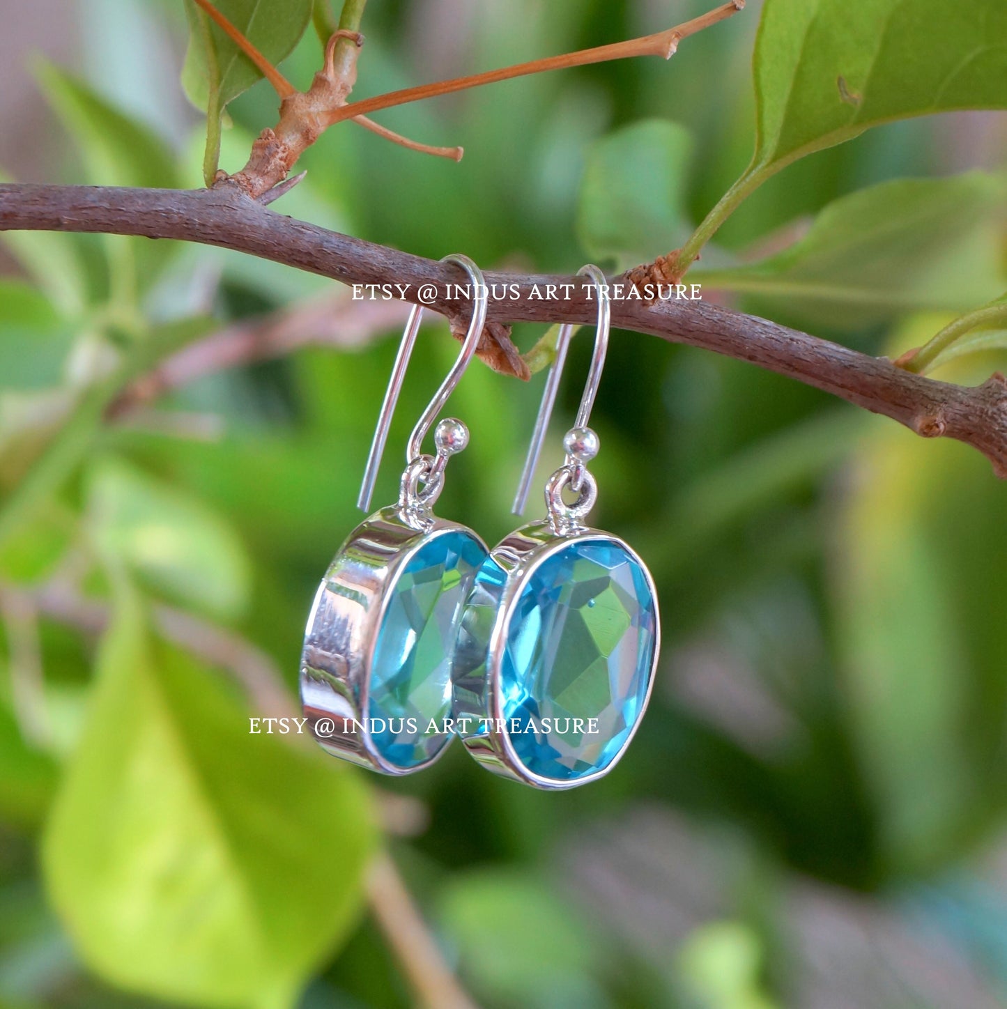 Blue Topaz Earrings