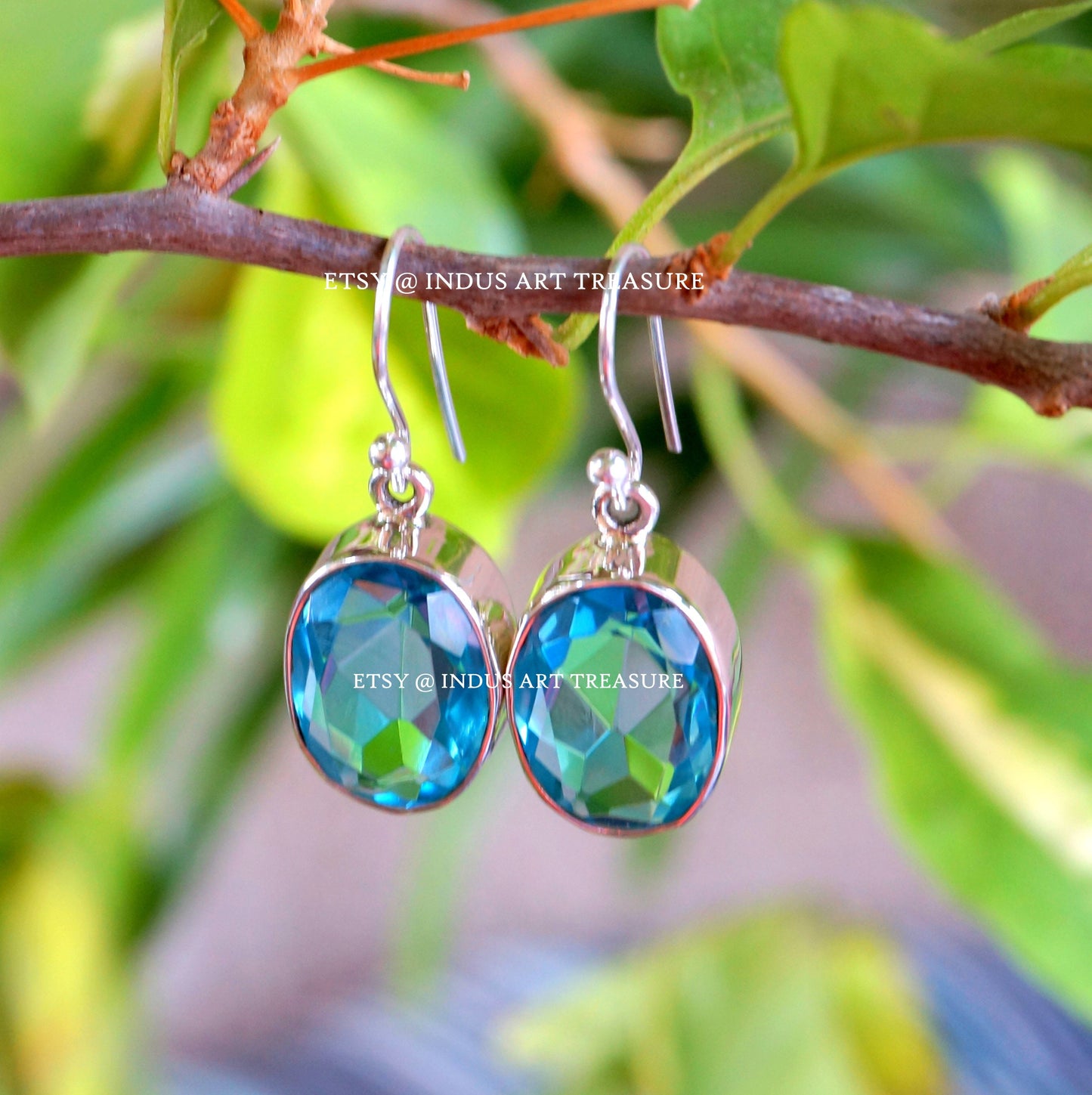 Blue Topaz Earrings