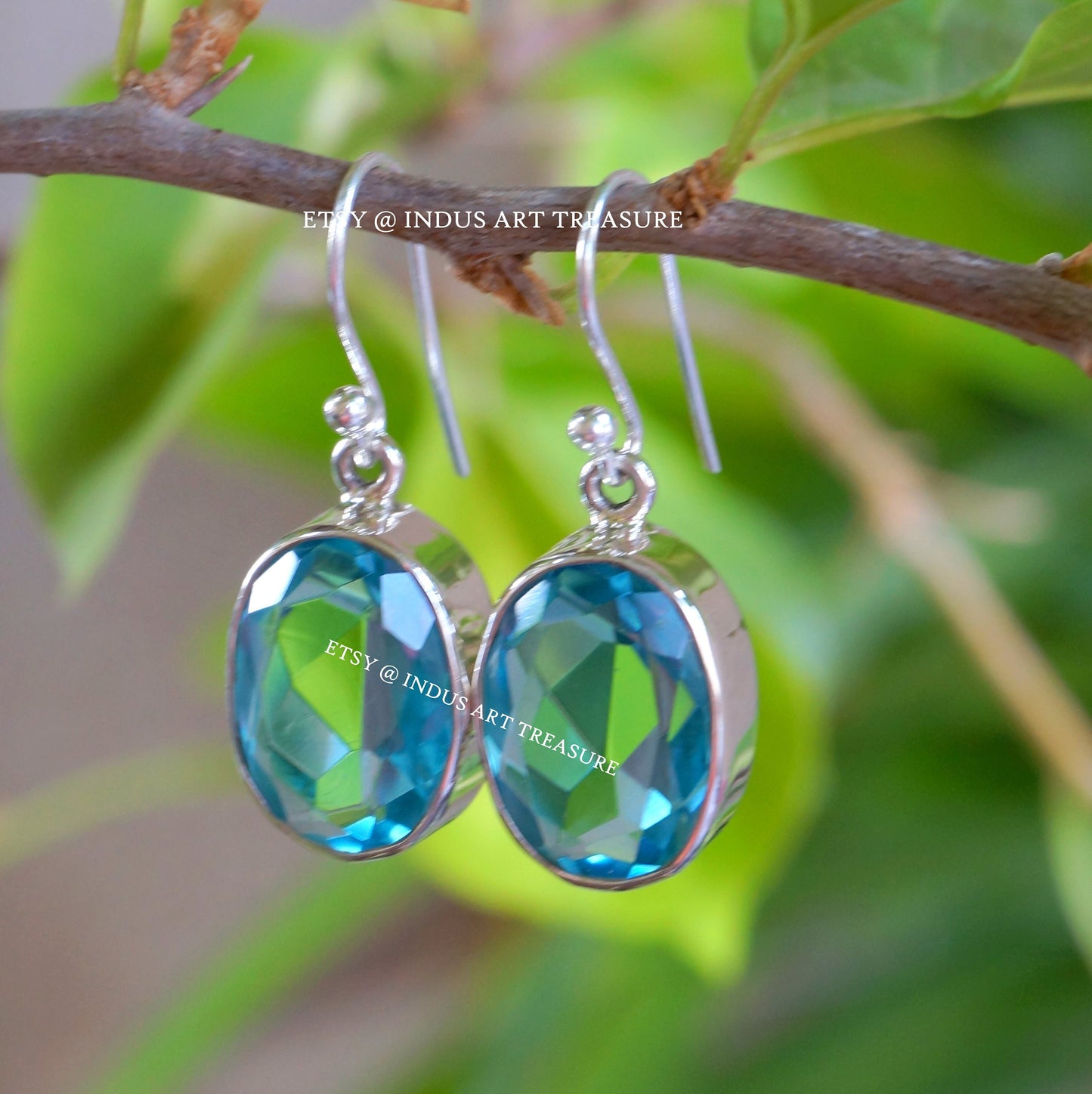 Blue Topaz Earrings