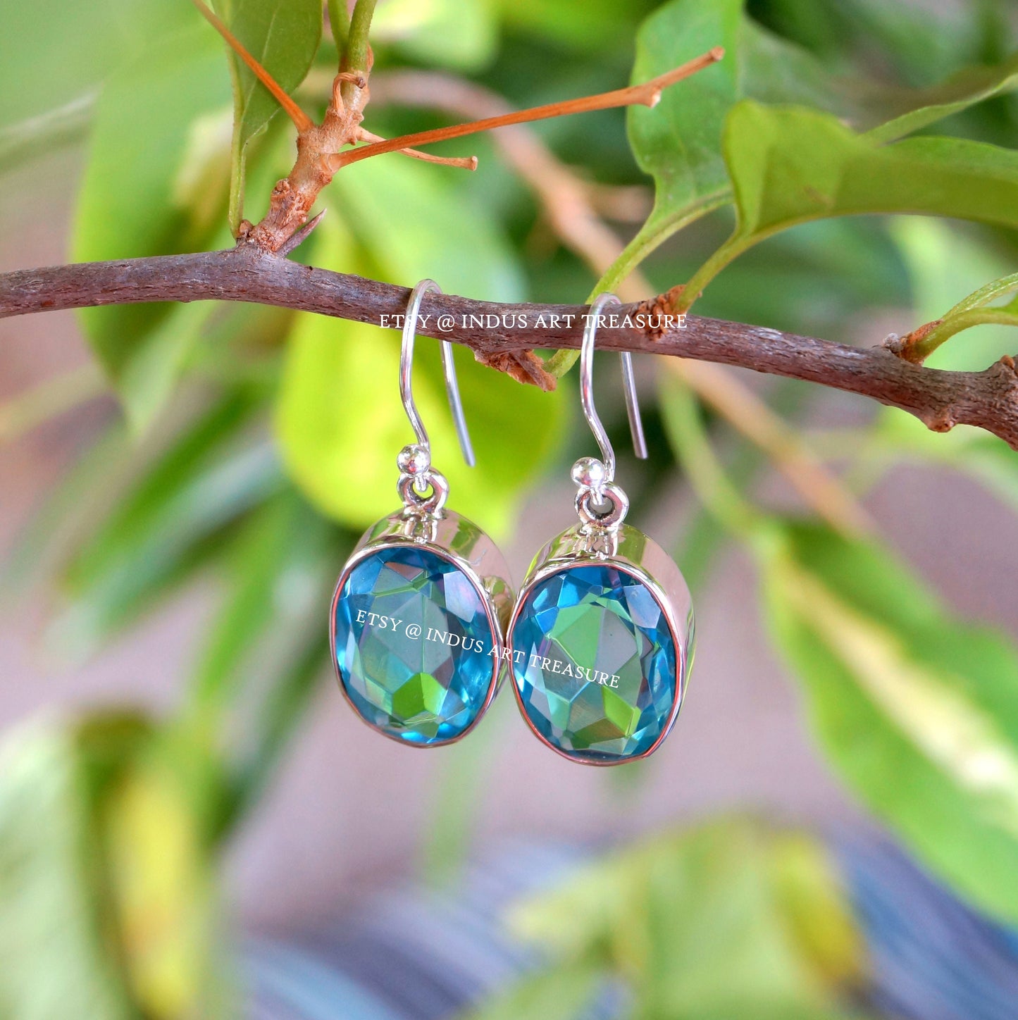 Blue Topaz Earrings
