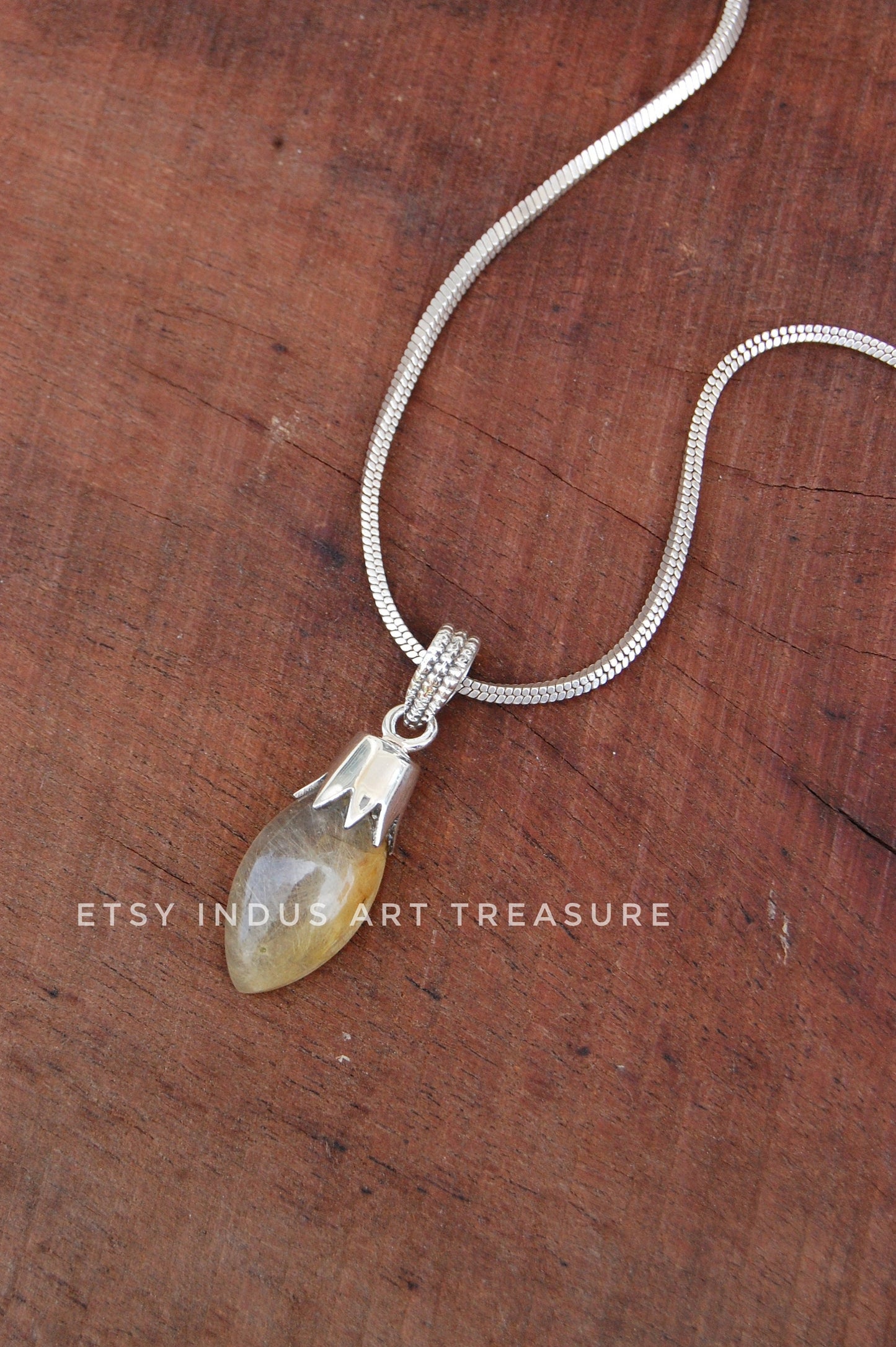 Golden Rutile Pendant
