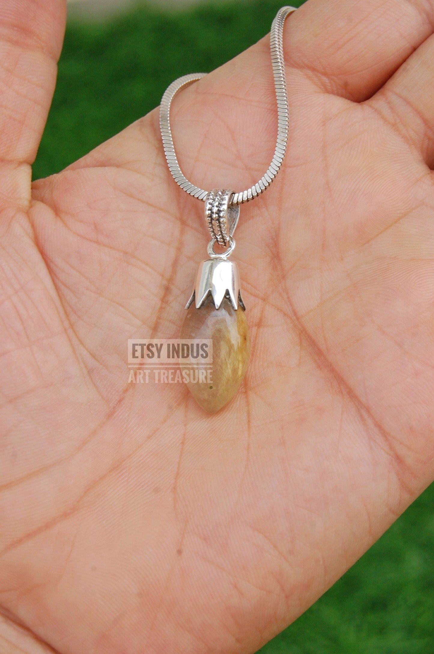 Golden Rutile Pendant