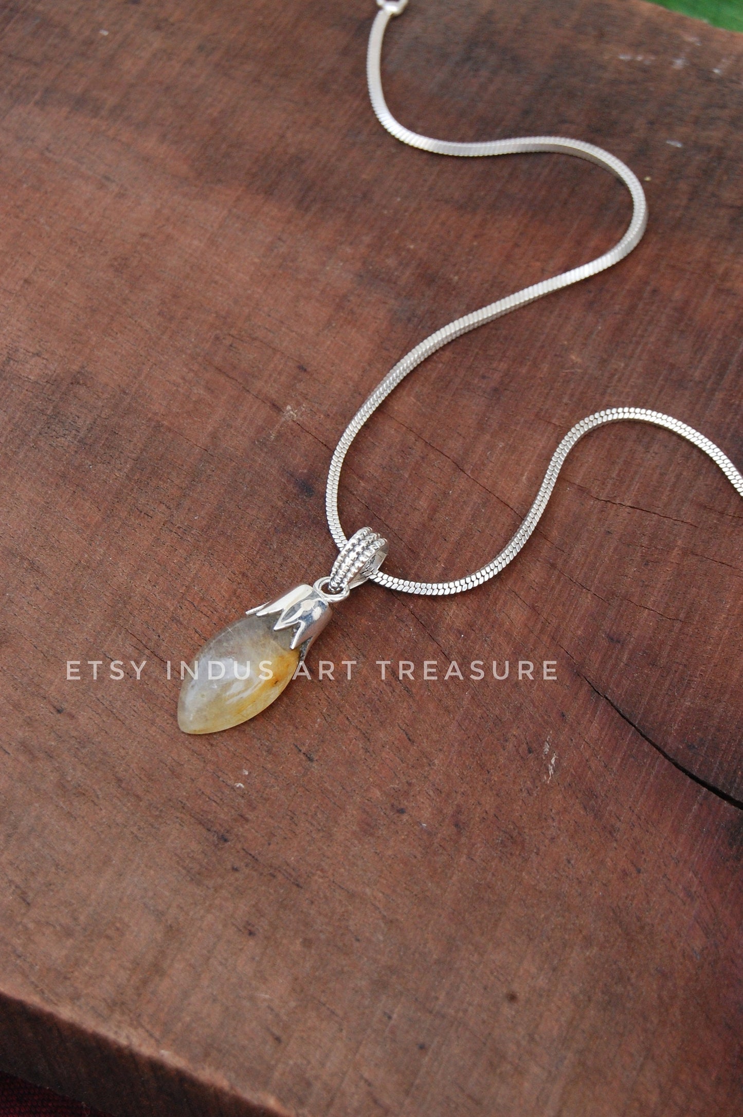 Golden Rutile Pendant