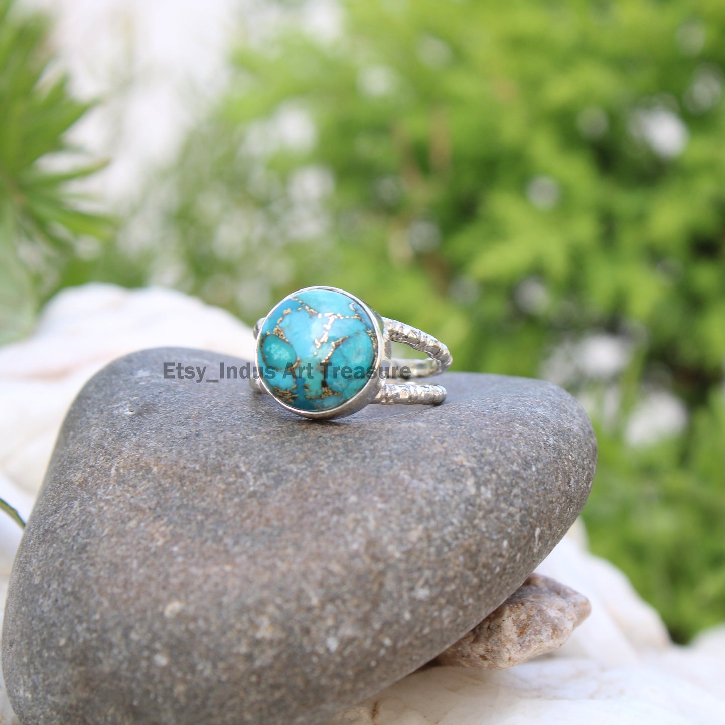 Copper Turquoise Dedicated Ring,