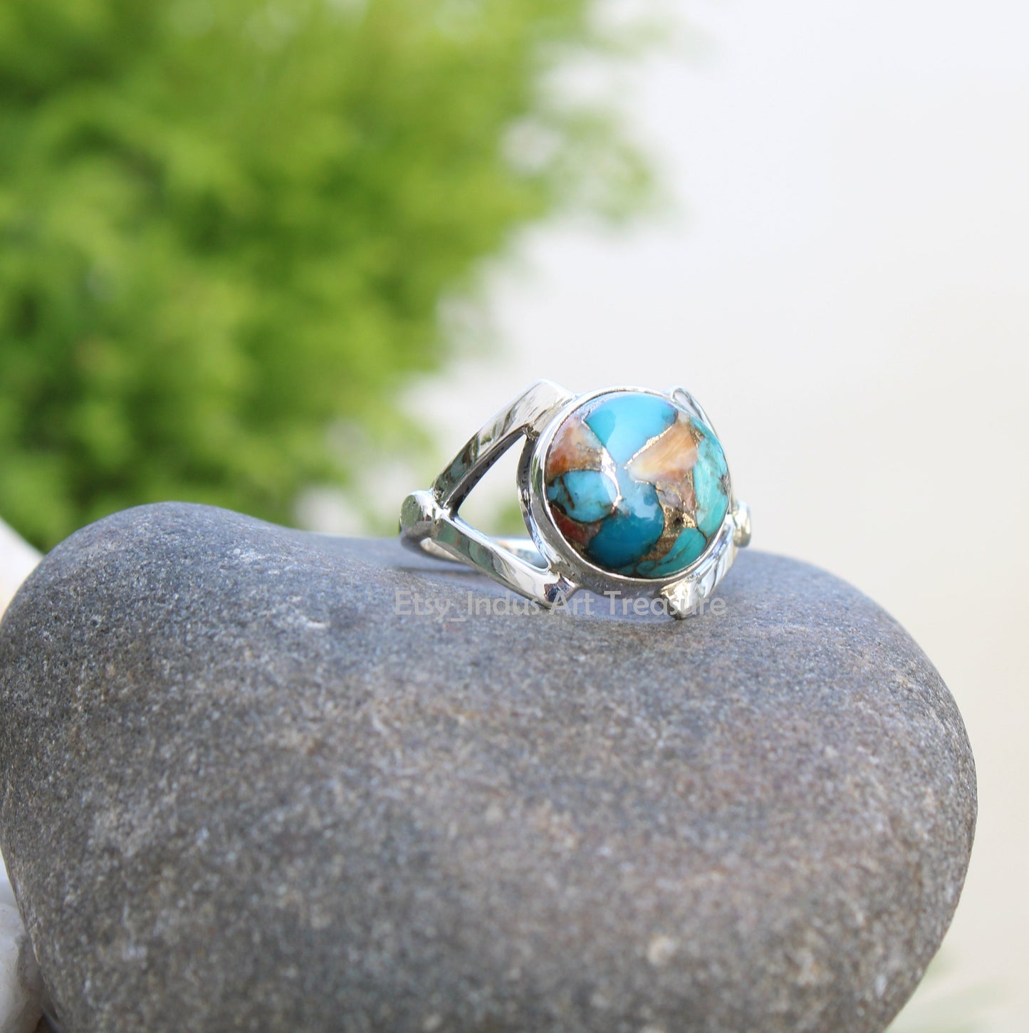 Blue Copper Turquoise Ring