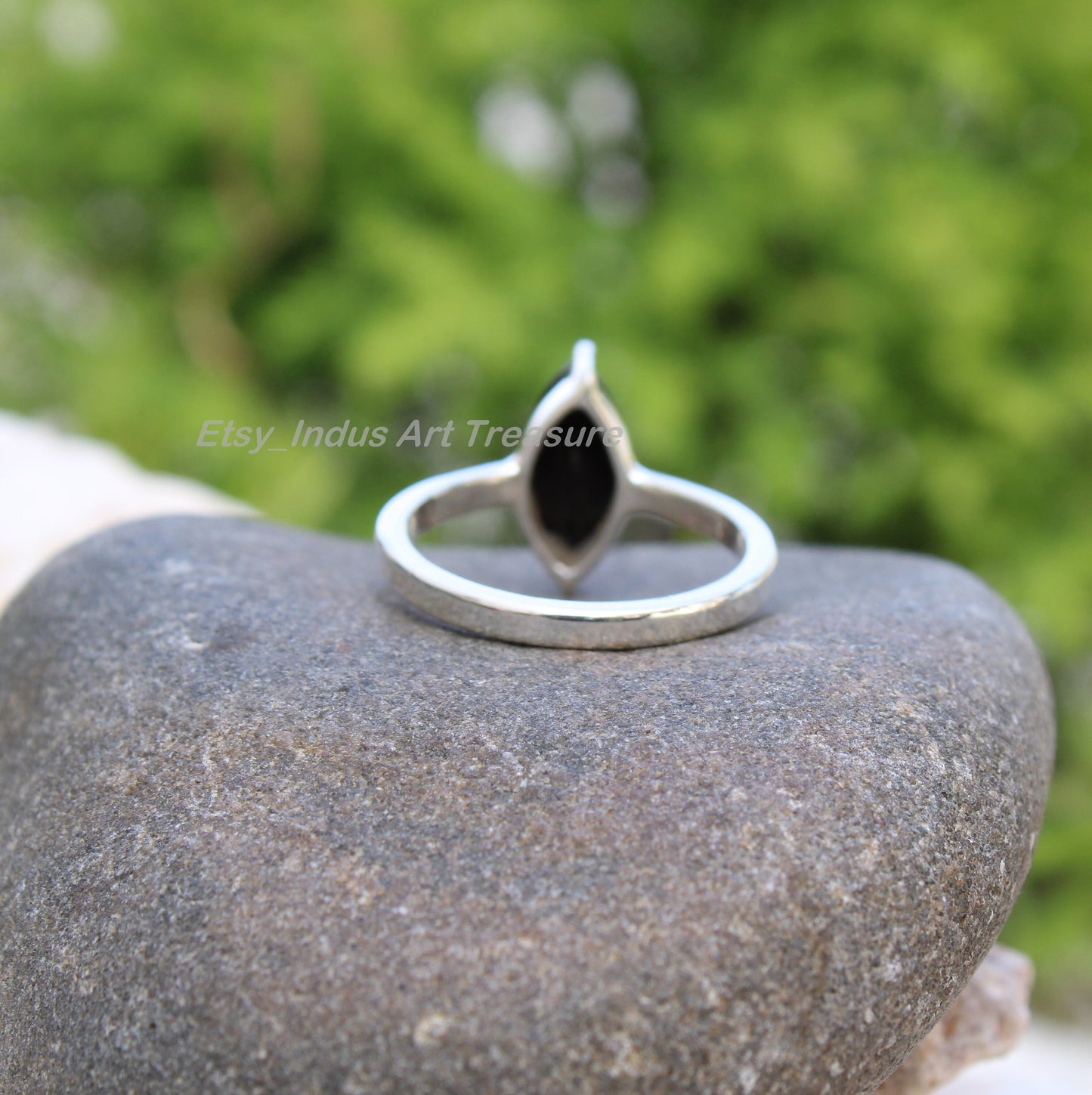 Black Onyx Marquise Ring
