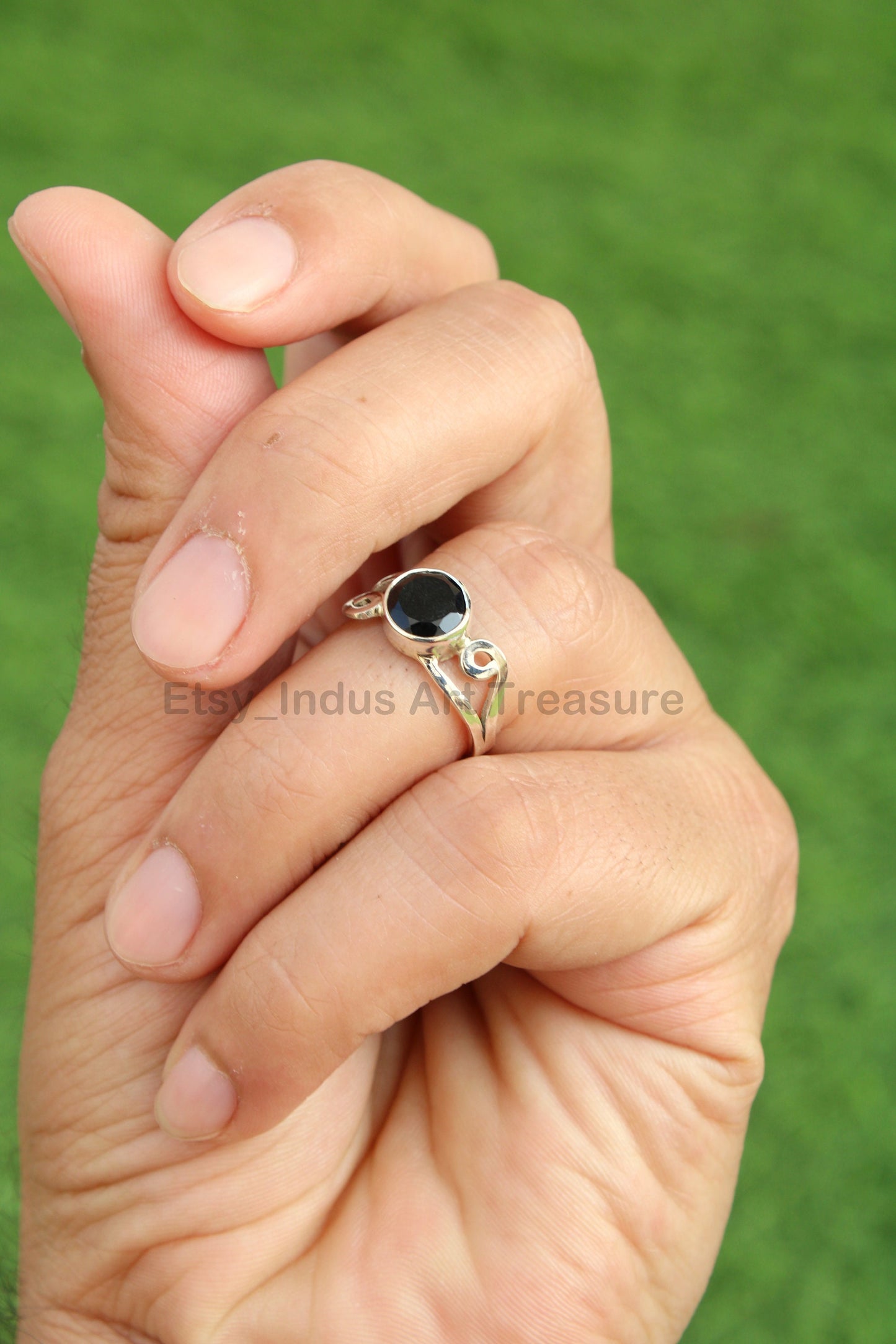 Black Onyx Boho Ring