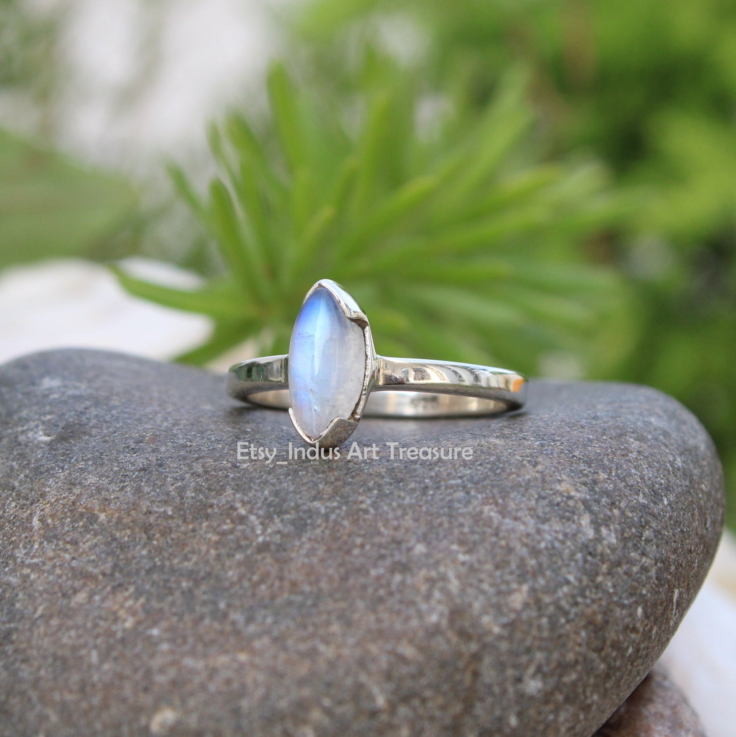 Rainbow Moonstone Ring
