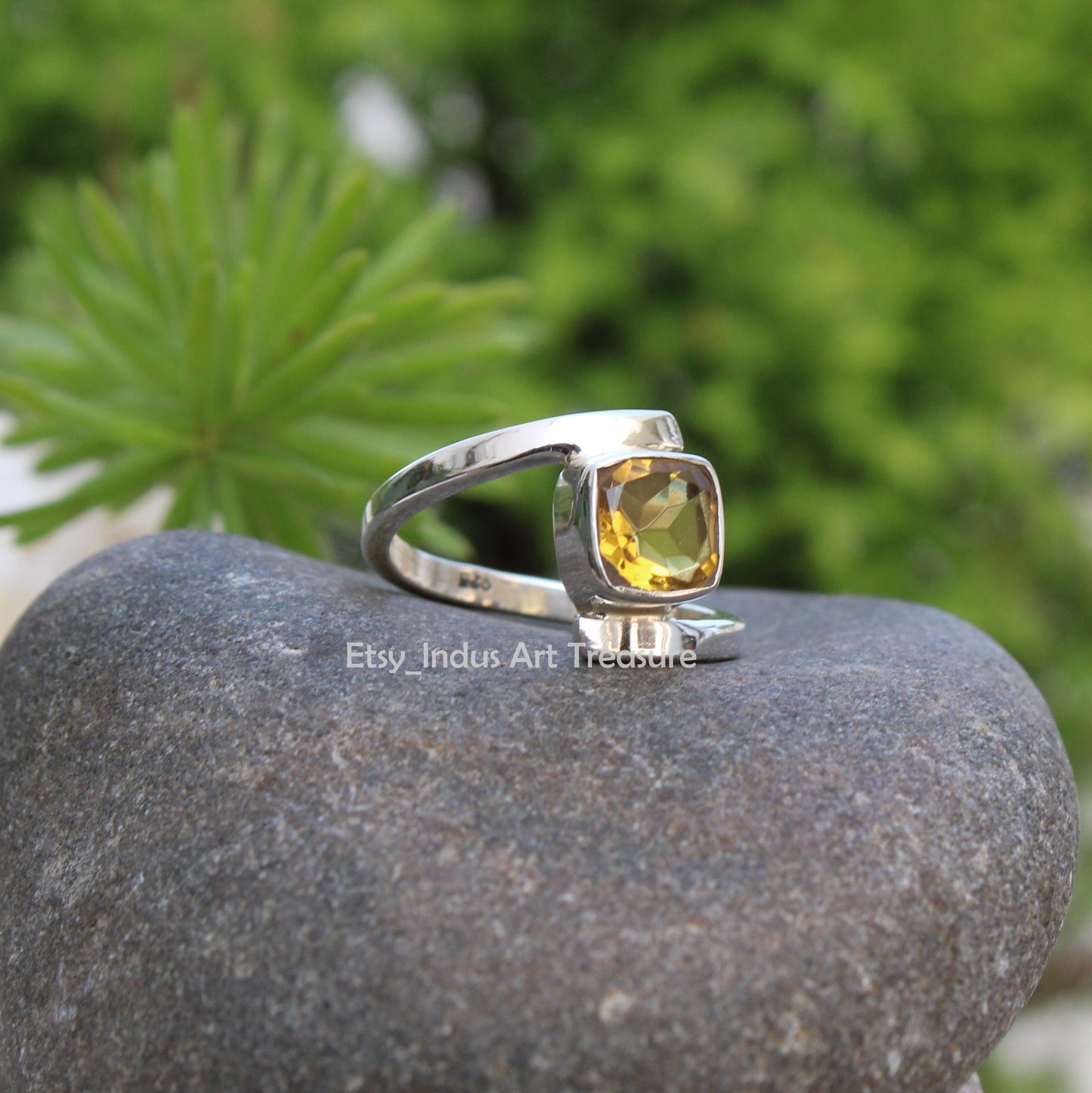 Yellow Citrine Ring