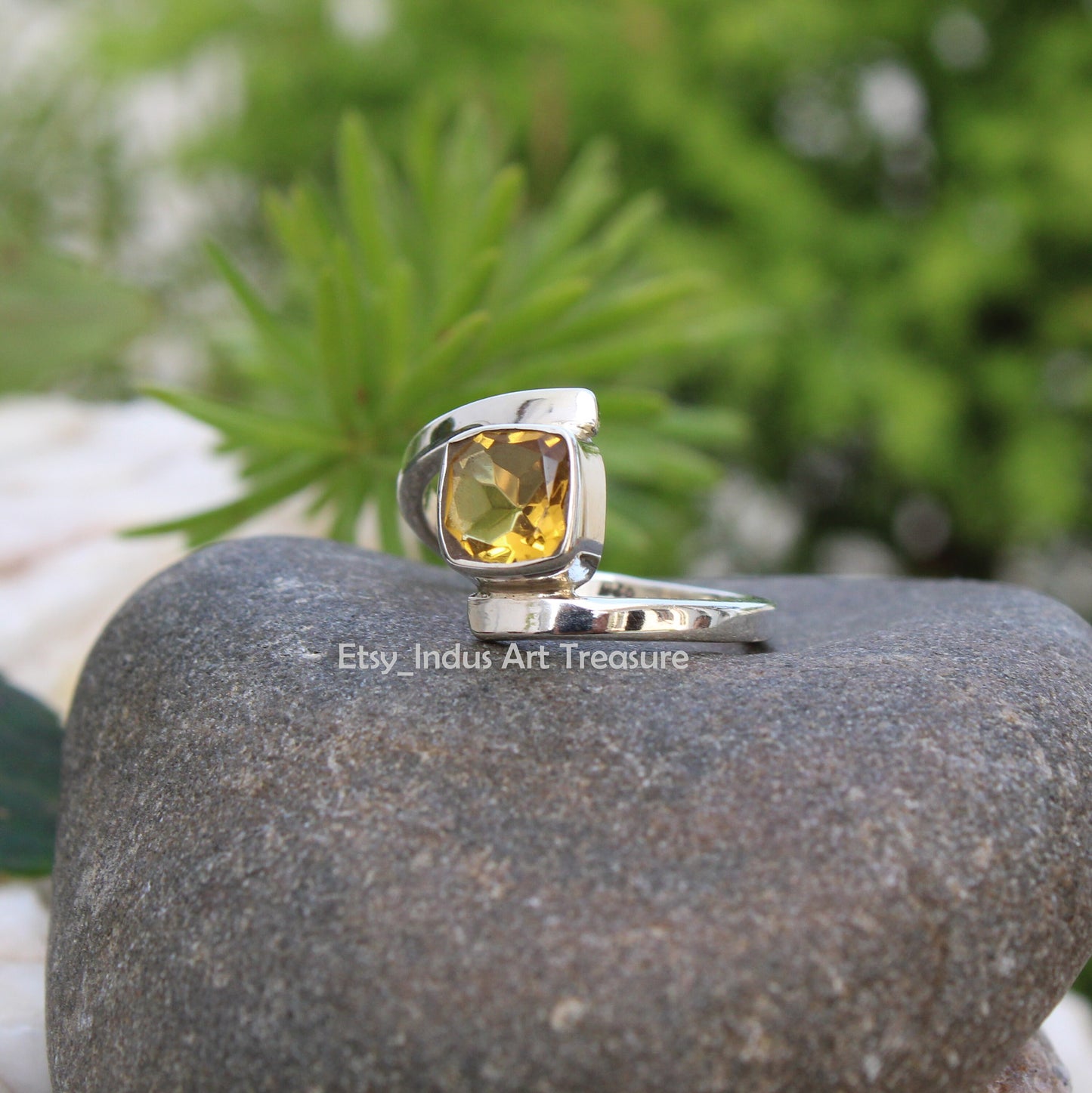 Yellow Citrine Ring